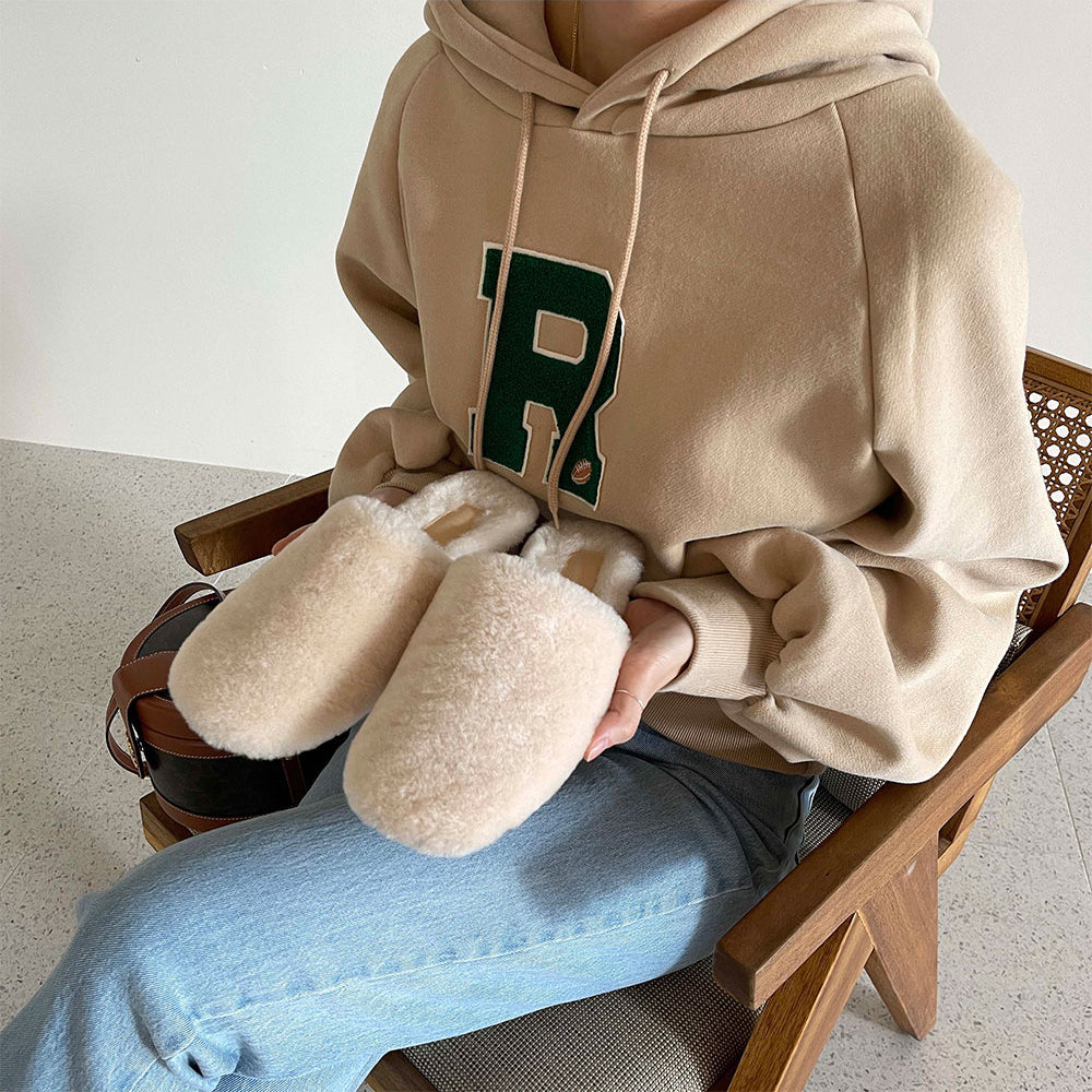 Versatile Embroidered Hooded Long Sleeve Sweatshirt