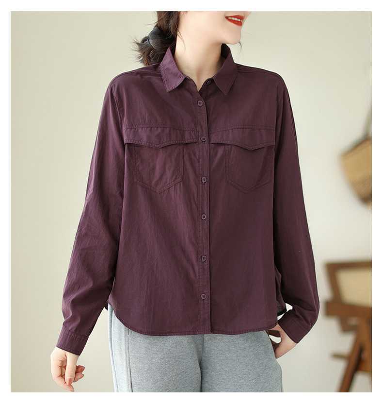Casual Solid Color Long Sleeve Shirt