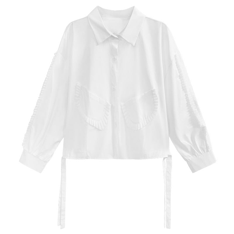 Personalized Solid Color Long Sleeve Lapel Shirt