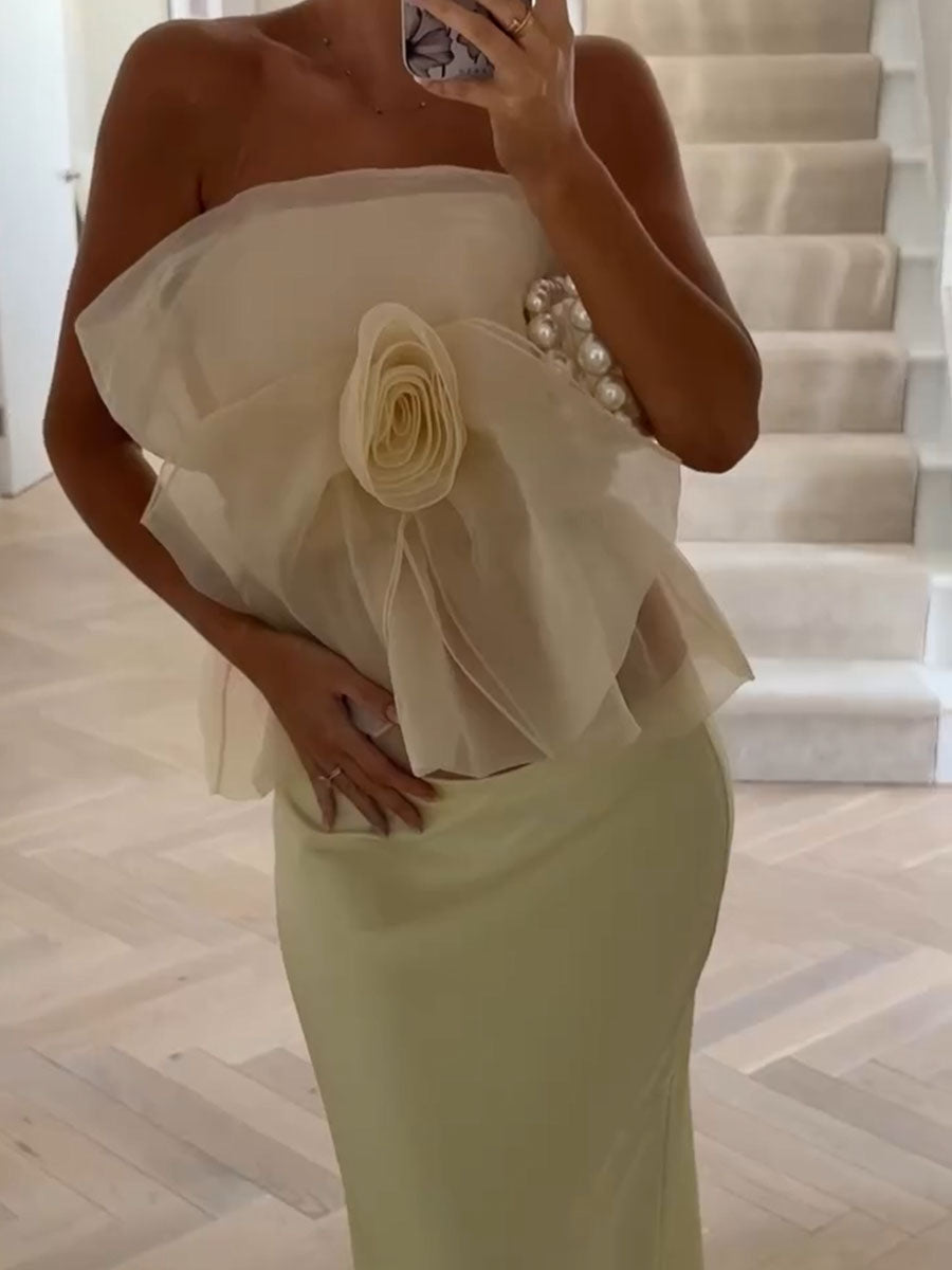 Chic flower design party two-piece set