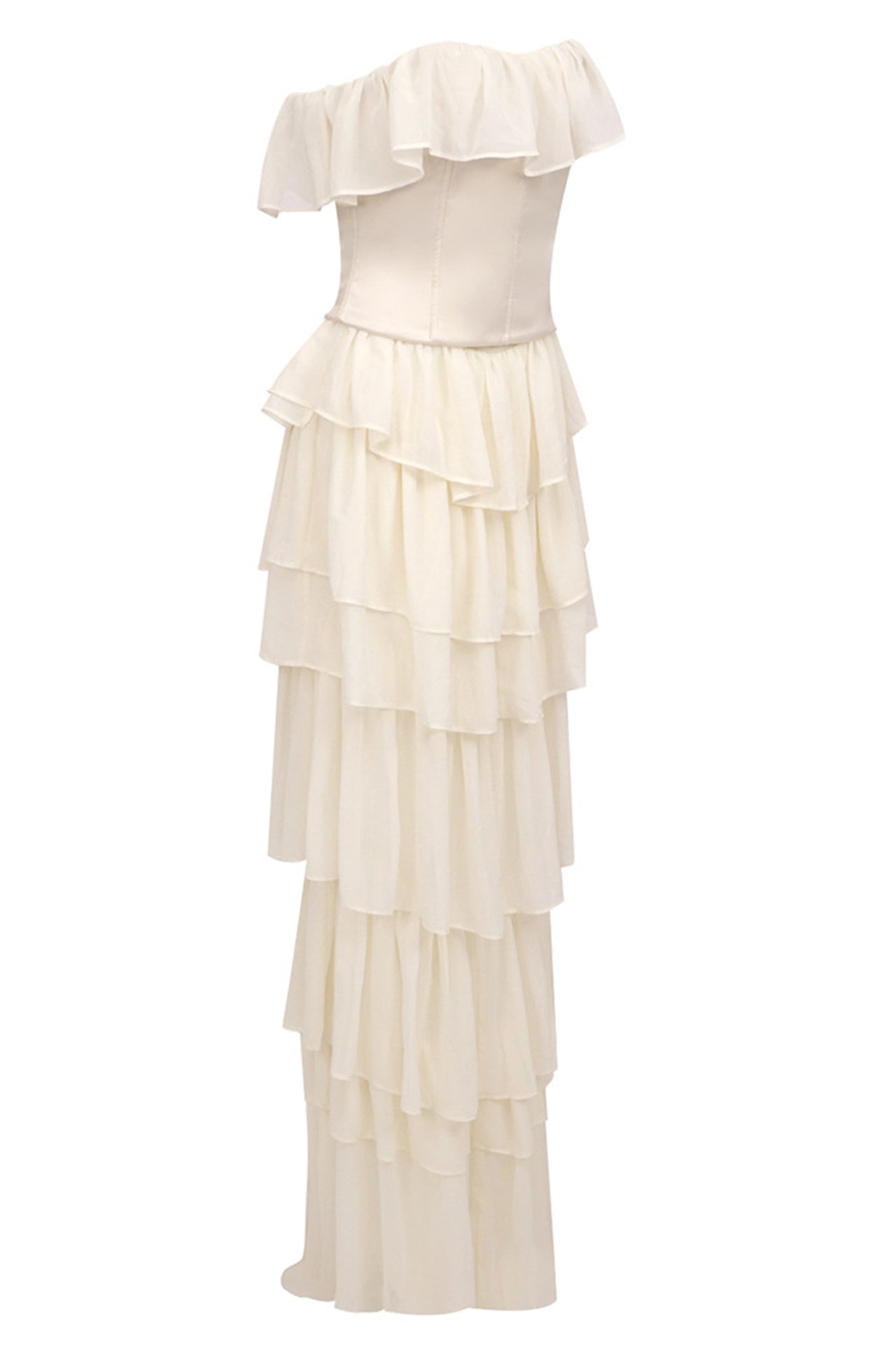 Rosalind Apricot Tiered Maxi Skirt Set