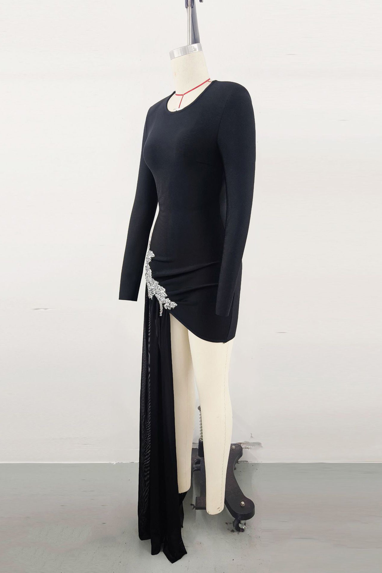 Everly Long Sleeved Bandage Dress In Black