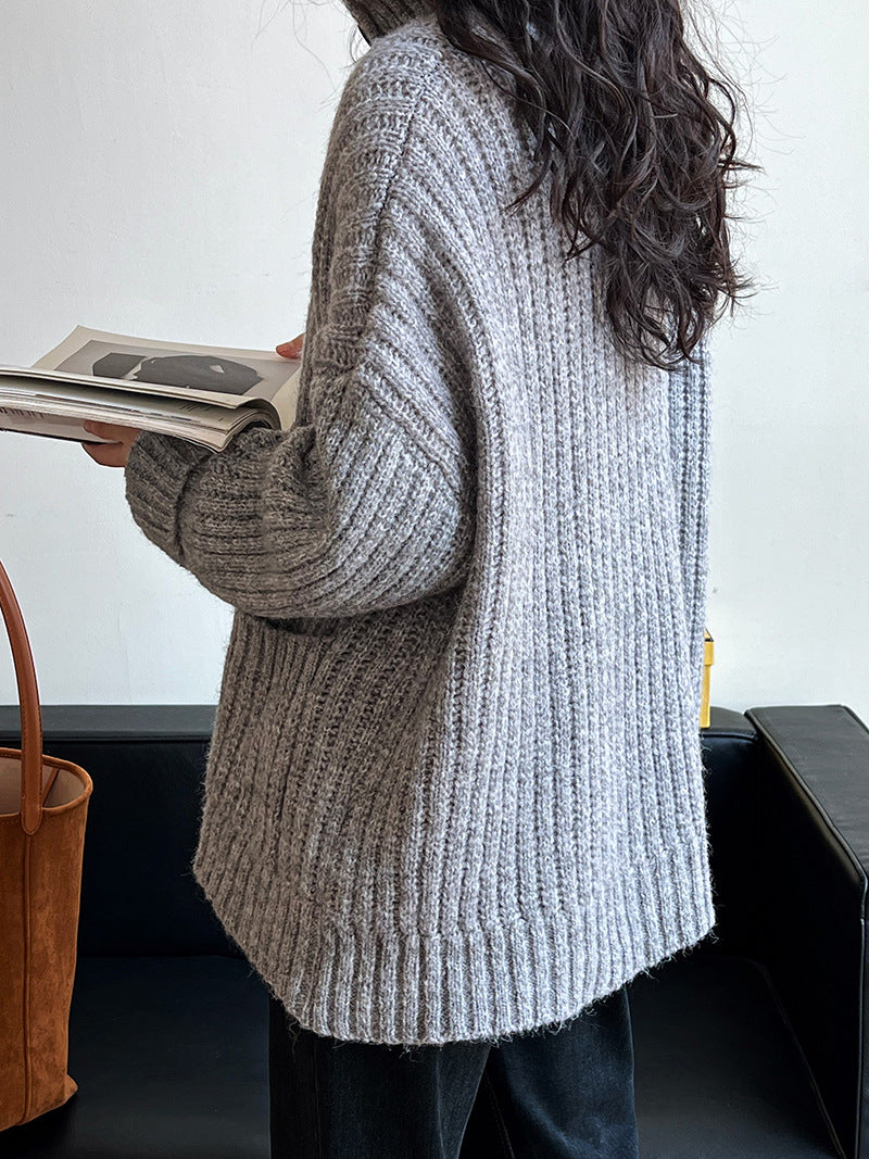 Loose Wool Turtleneck Sweater Outerwear