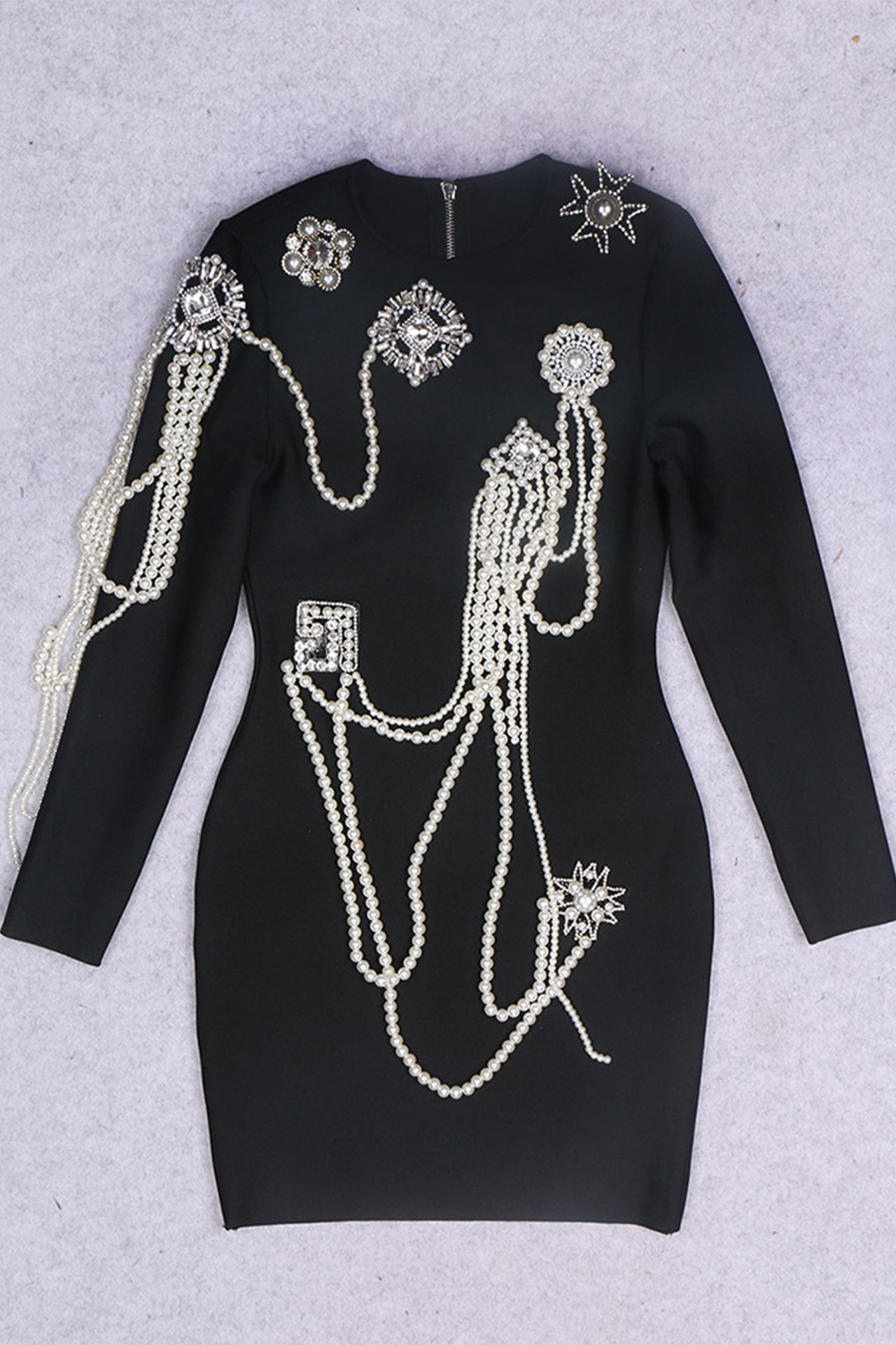 Genevieve Beadwork Mini Dress