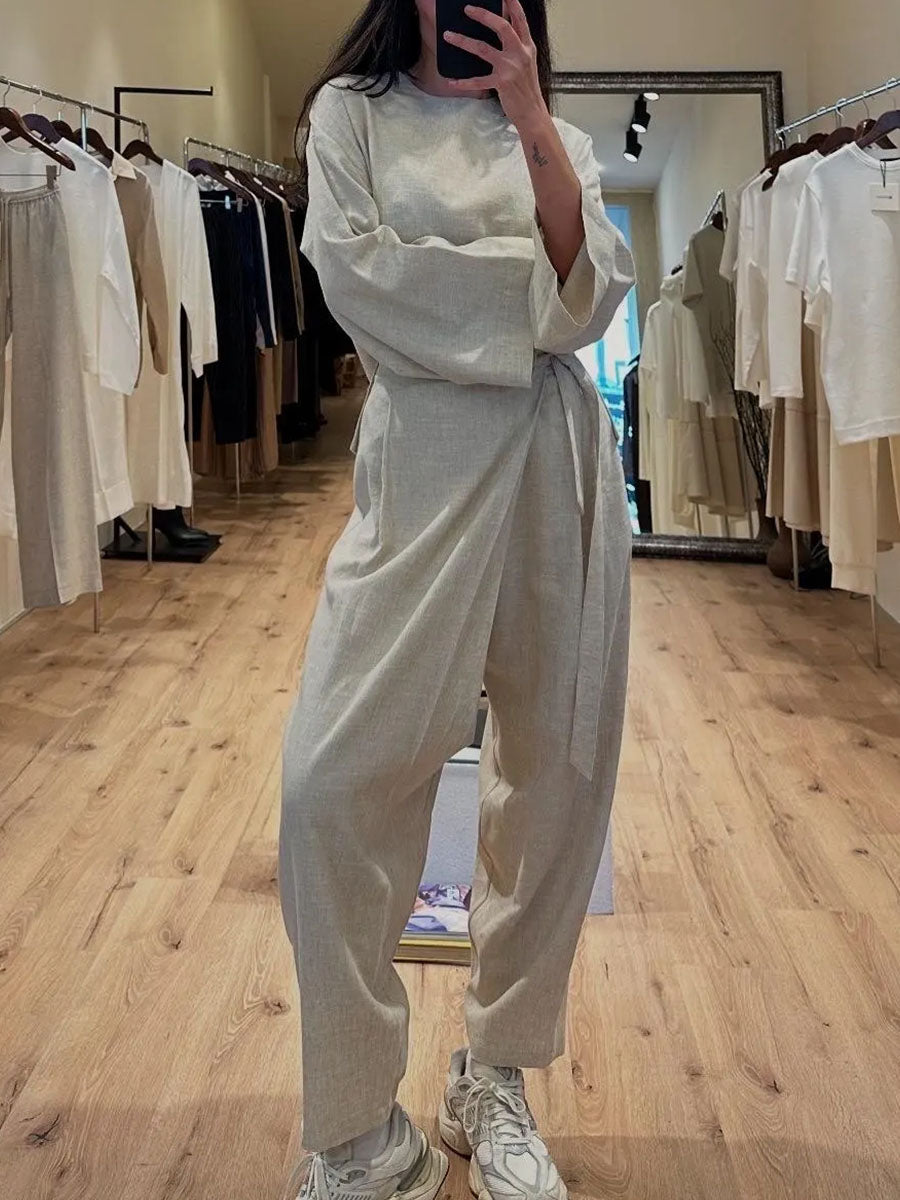 Irregular strap casual two-piece set