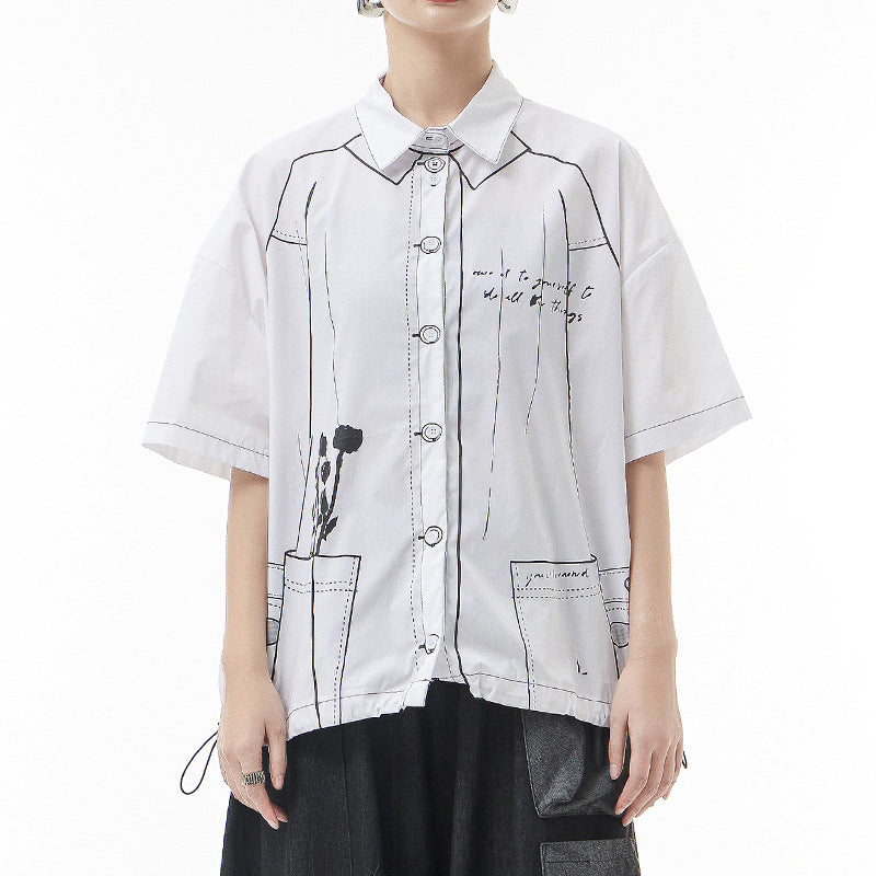 Casual Printed Short Sleeve Shirt