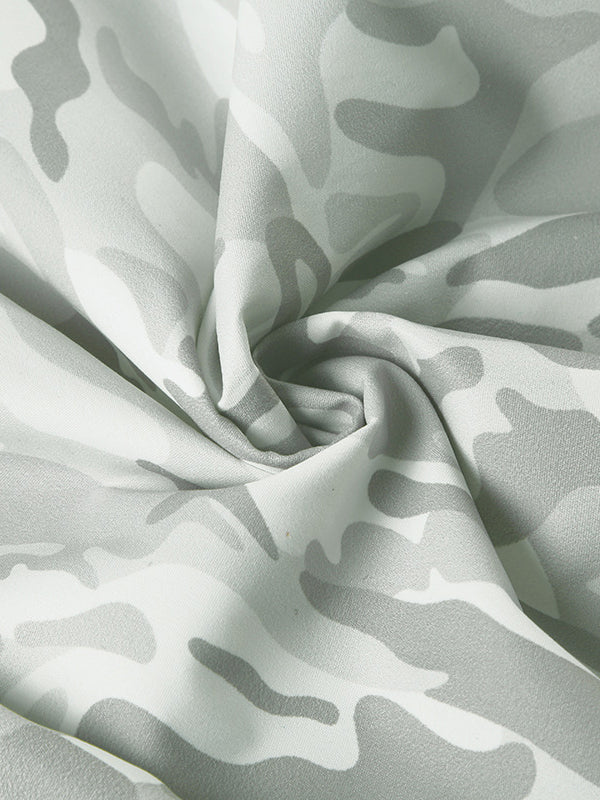 Loose Wide Leg Contrast Color No Belt Pants Trousers