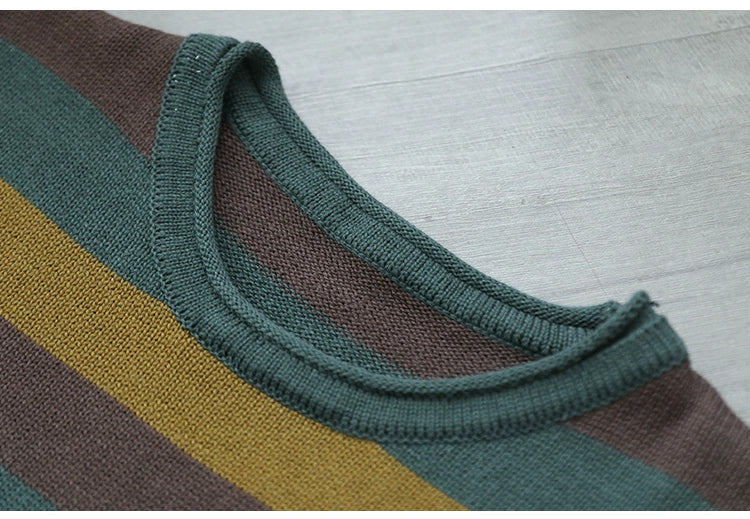 Casual Striped Round Neck Sweater