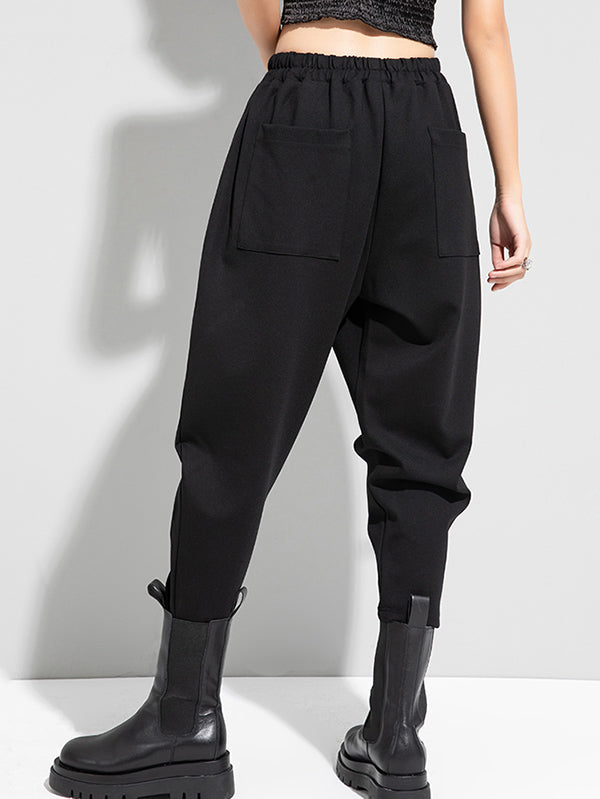 Stylish Solid Elasticity Harem Pants