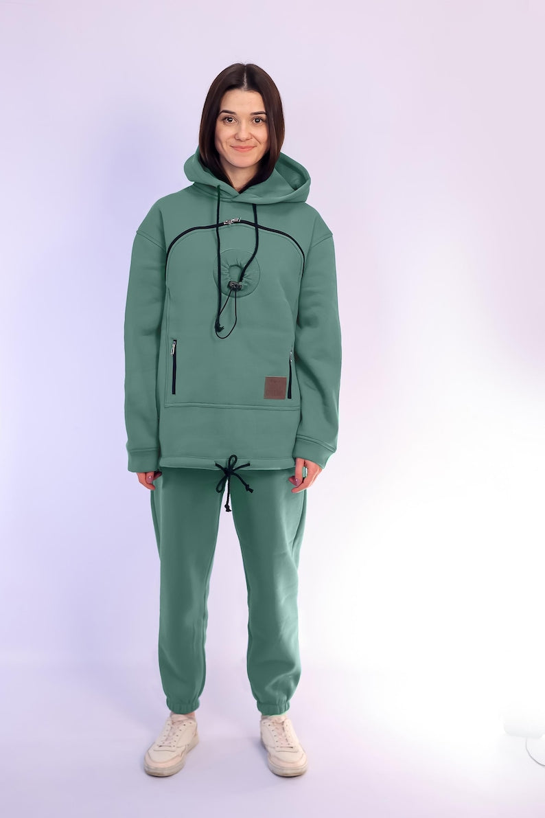 Pet Carrier Hoodie: Cat & Dog Travel Sling, Pocket Pet Storage