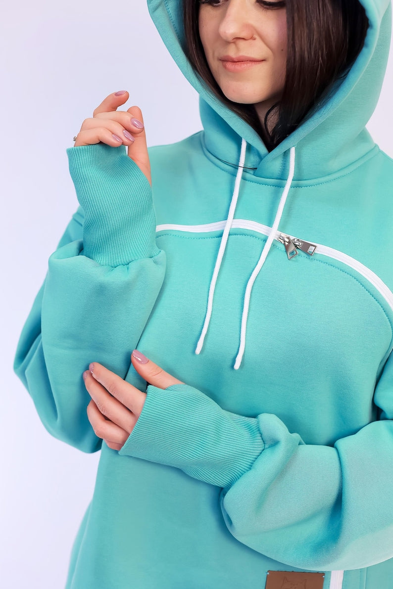 Pet Carrier Hoodie: Handmade Dog Sling & Cat Bag