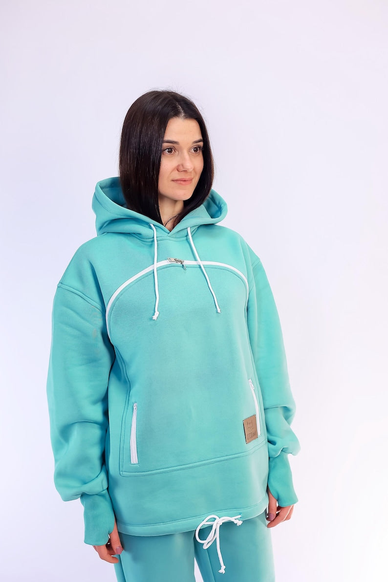 Pet Carrier Hoodie: Handmade Dog Sling & Cat Bag