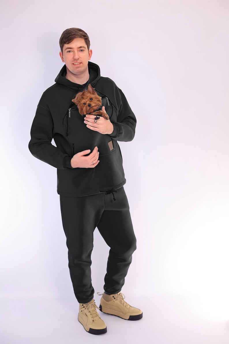 Pet Gift Hoodie | Hands-Free Dog & Cat Carrier Sweatshirt