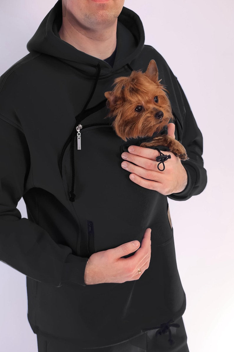 Pet Gift Hoodie | Hands-Free Dog & Cat Carrier Sweatshirt