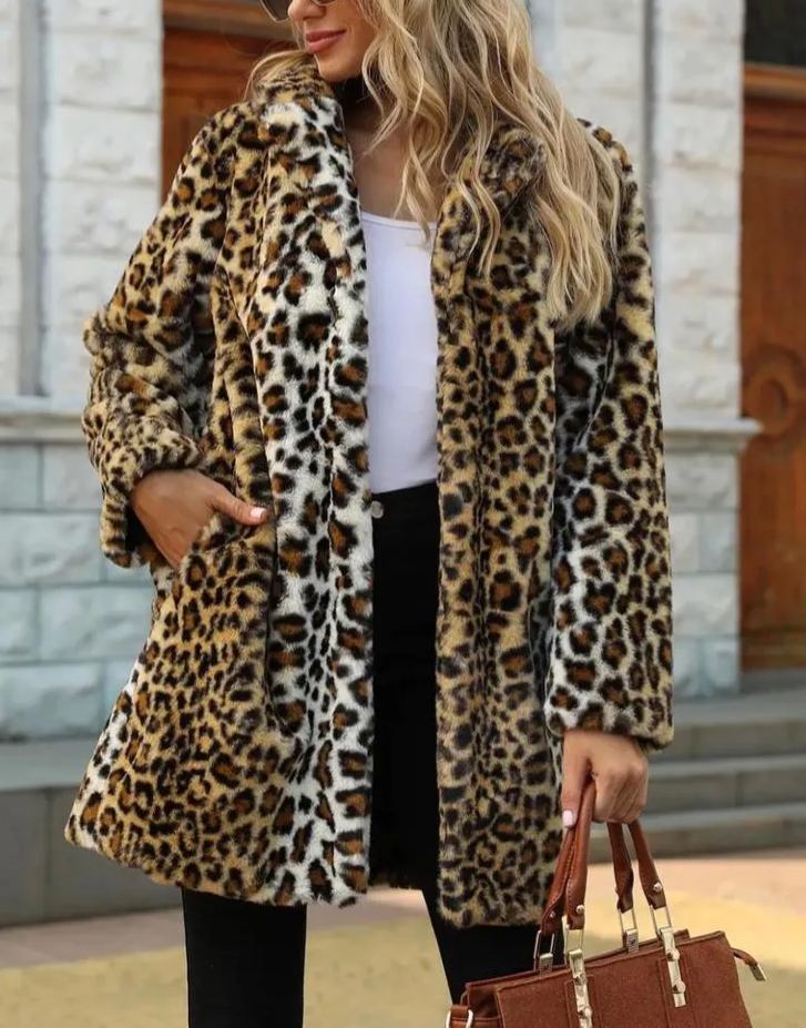 Women's Leopard Faux Fur Jacket (Buy 2 Free Shipping)
