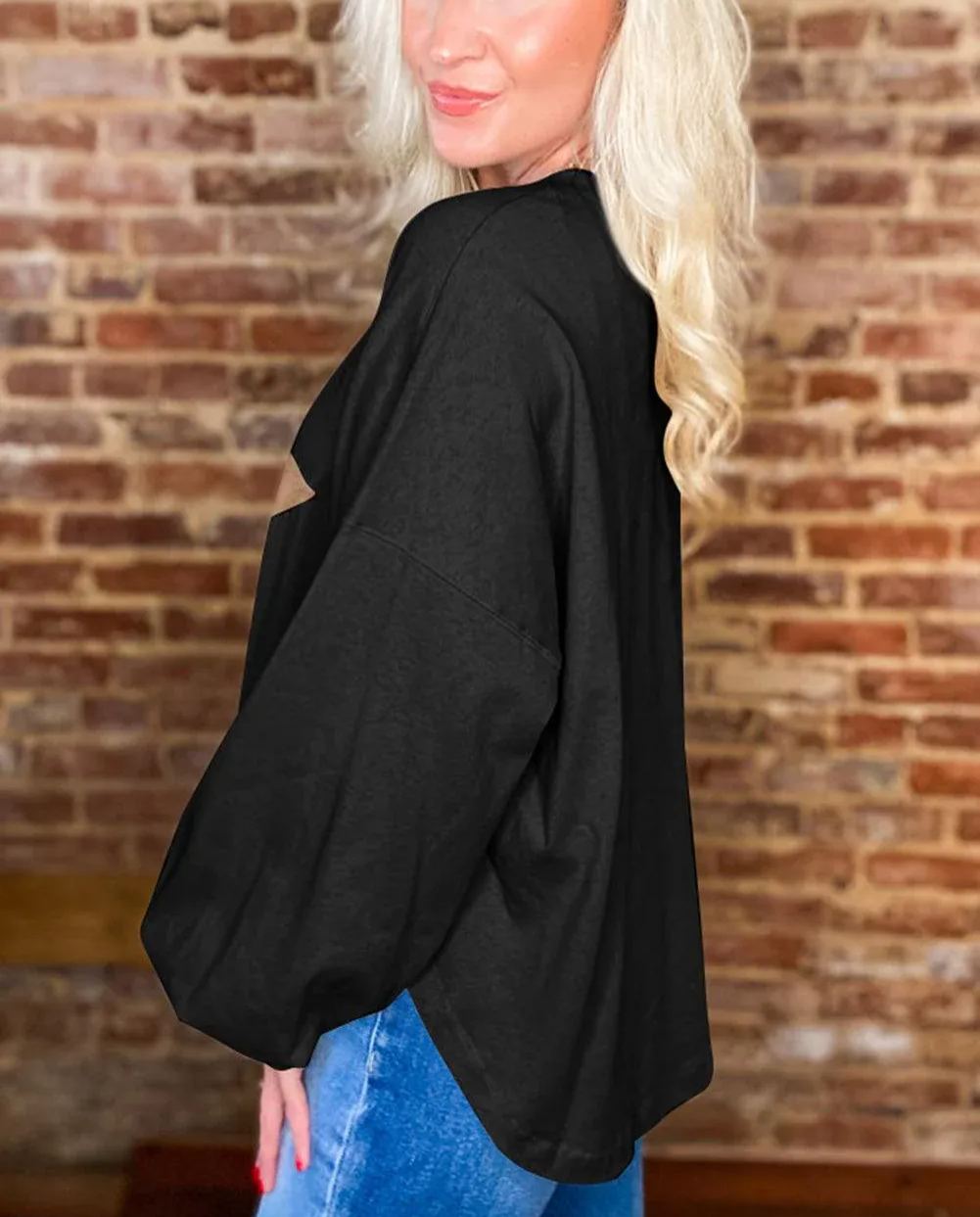 ✨Women's Studded Star Graphic Vintage Long Sleeve Tops  