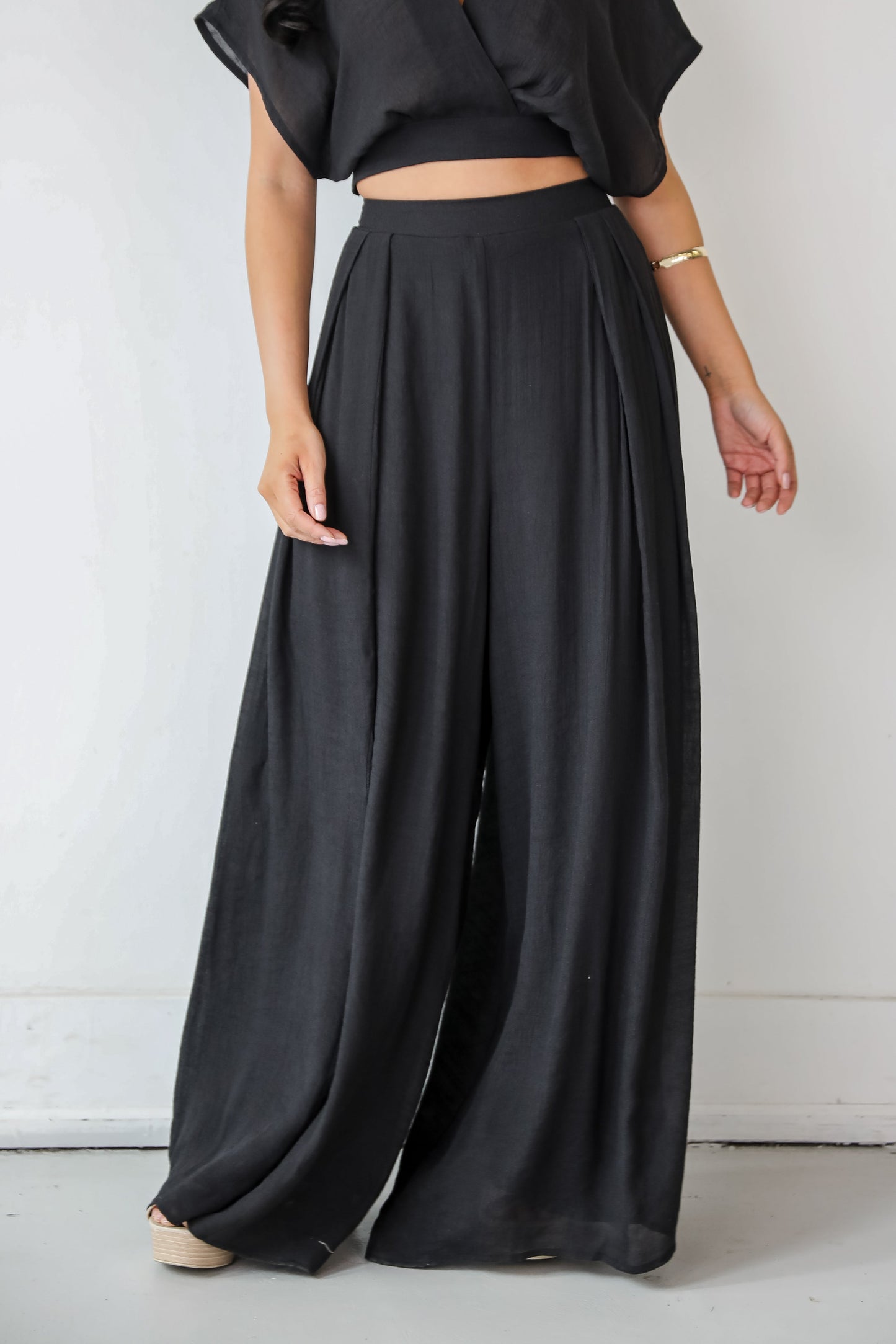 Delightful Direction Black Wide Leg Pants - DU DEAL