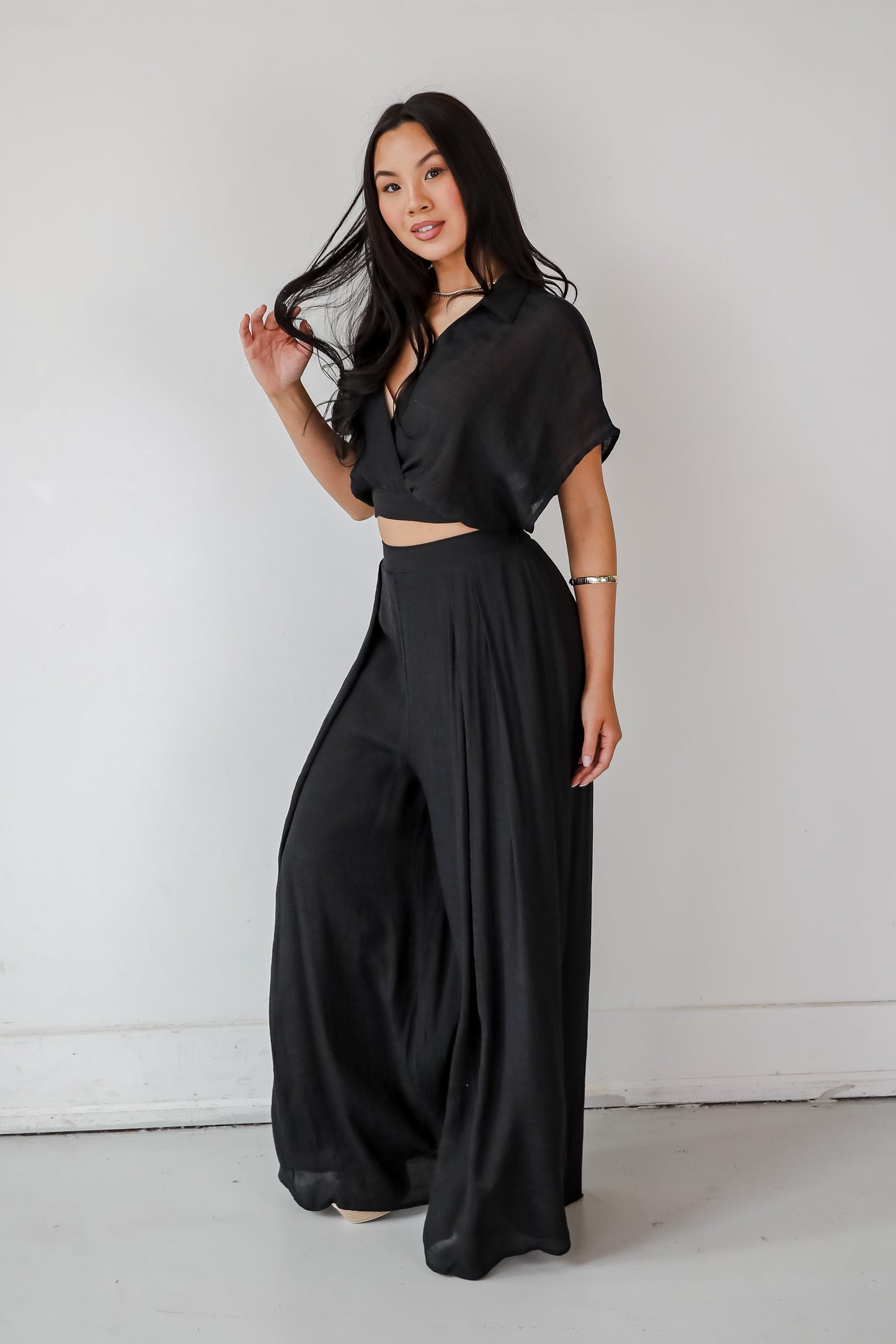 Delightful Direction Black Wide Leg Pants - DU DEAL