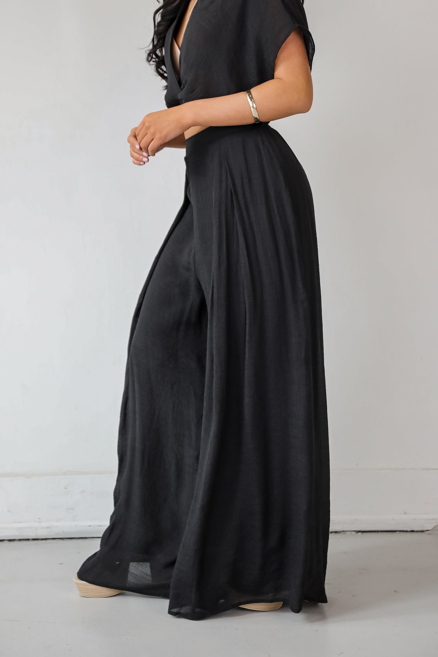 Delightful Direction Black Wide Leg Pants - DU DEAL