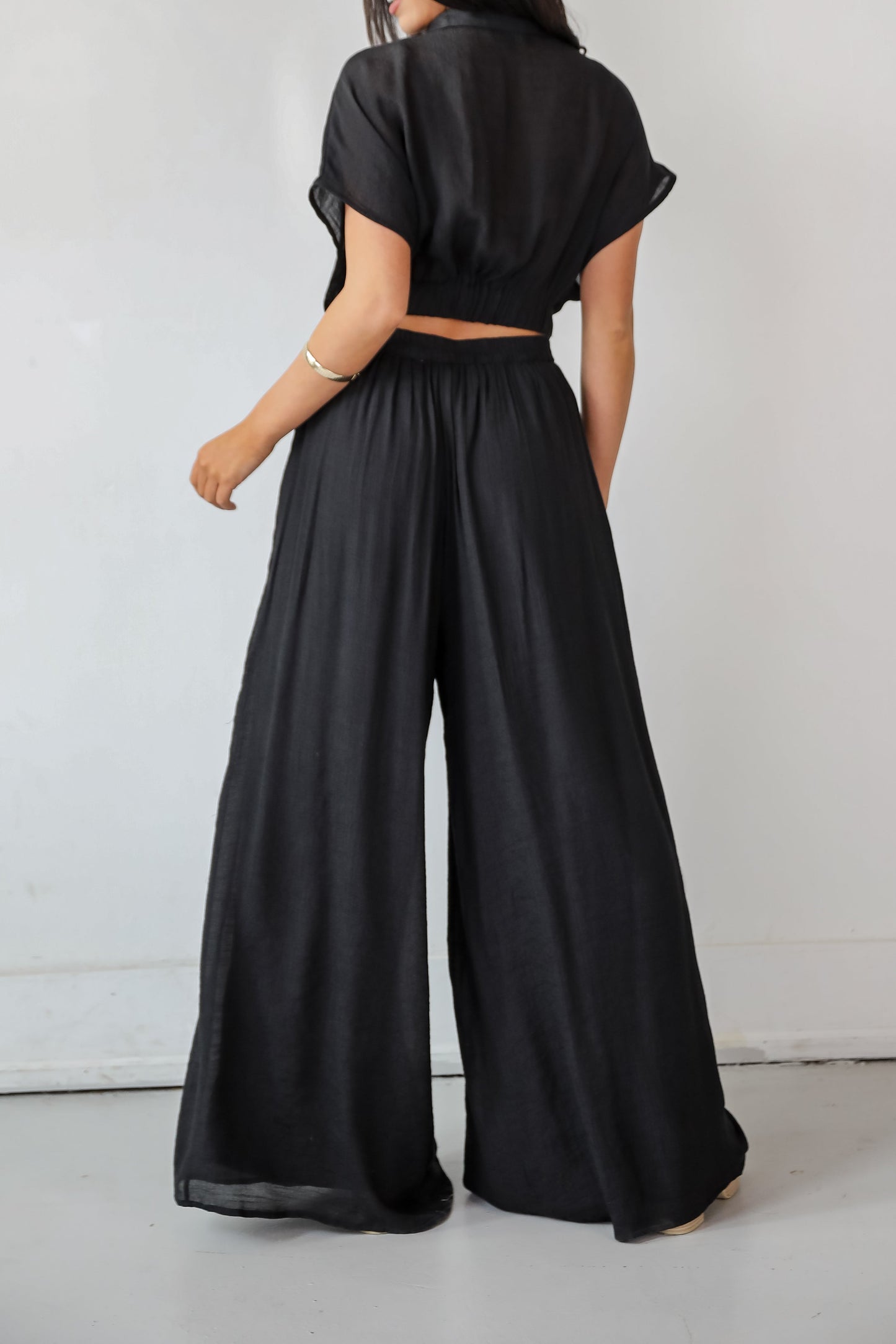 Delightful Direction Black Wide Leg Pants - DU DEAL