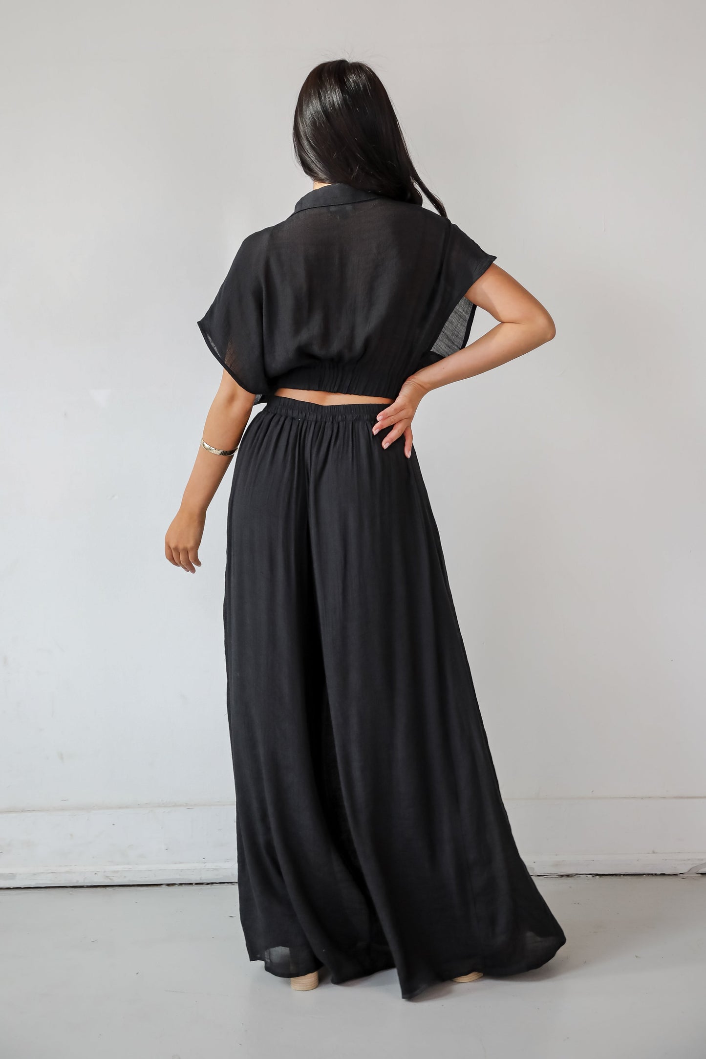 Delightful Direction Black Wide Leg Pants - DU DEAL
