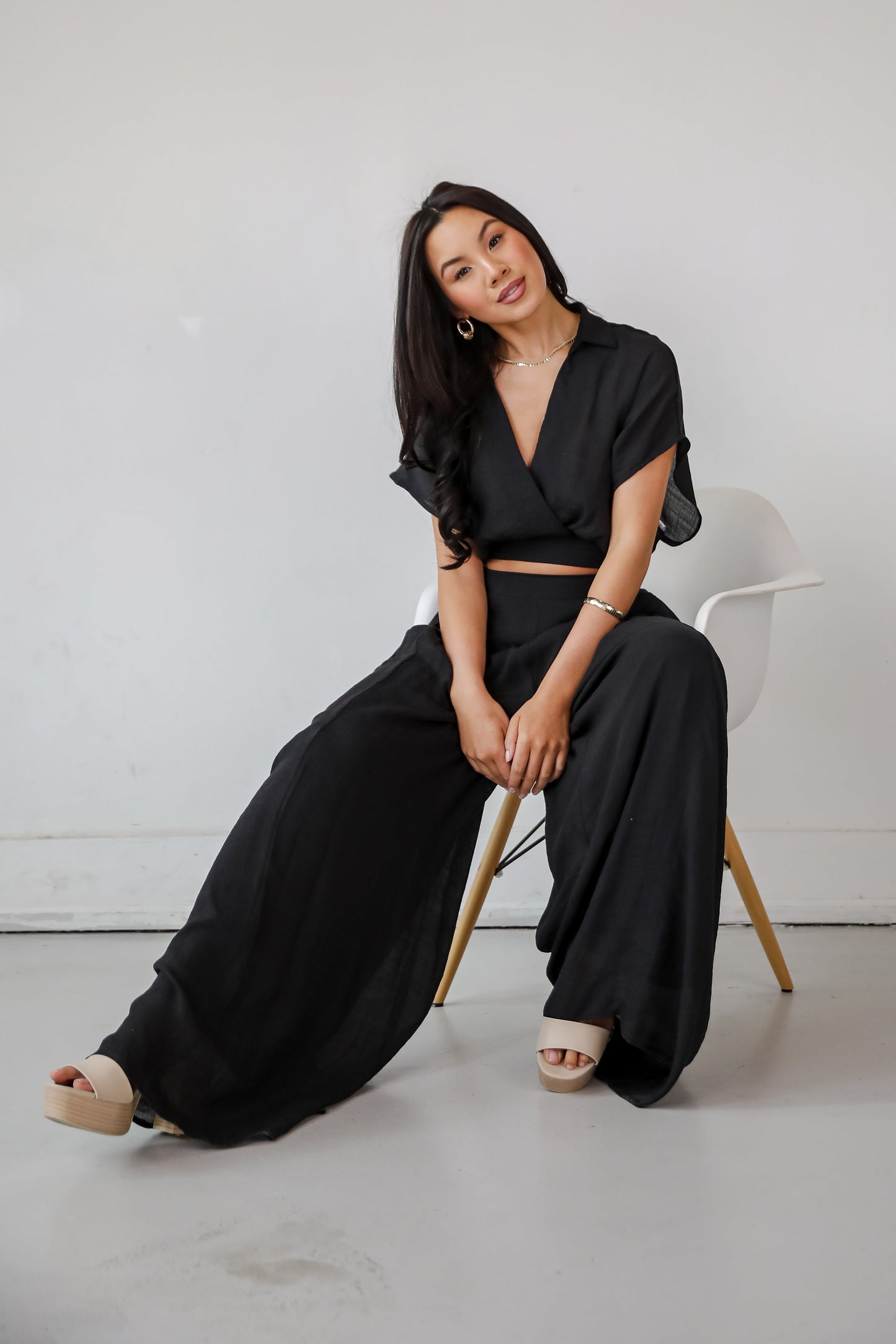 Delightful Direction Black Wide Leg Pants - DU DEAL