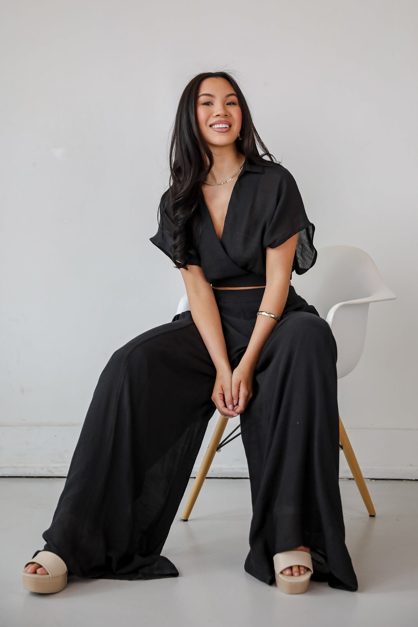 Delightful Direction Black Wide Leg Pants - DU DEAL