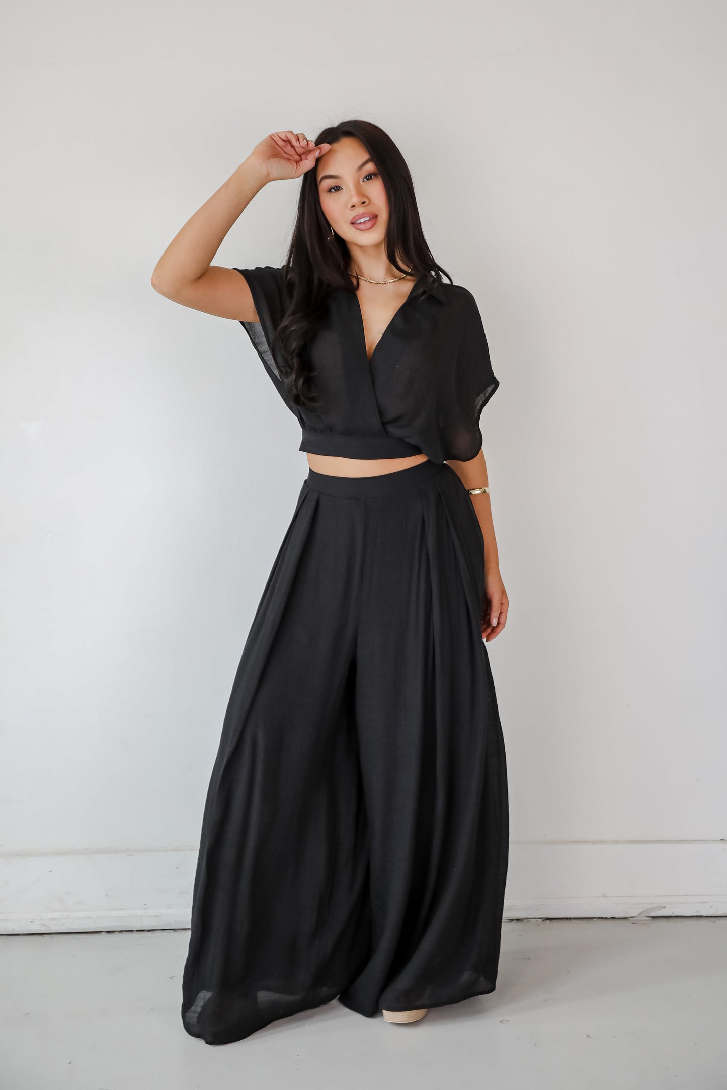 Delightful Direction Black Wide Leg Pants - DU DEAL