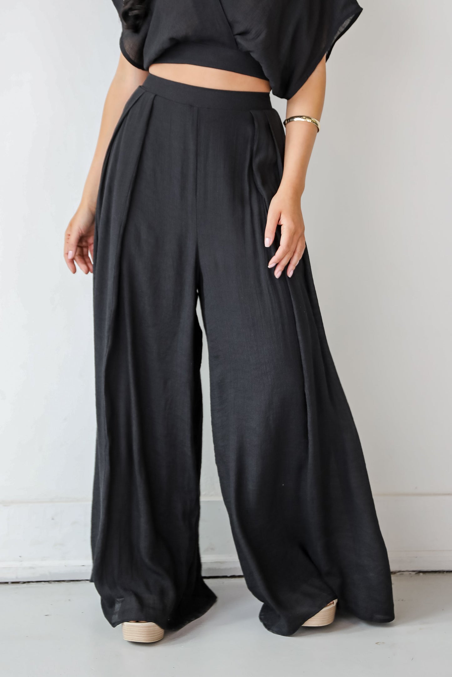 Delightful Direction Black Wide Leg Pants - DU DEAL