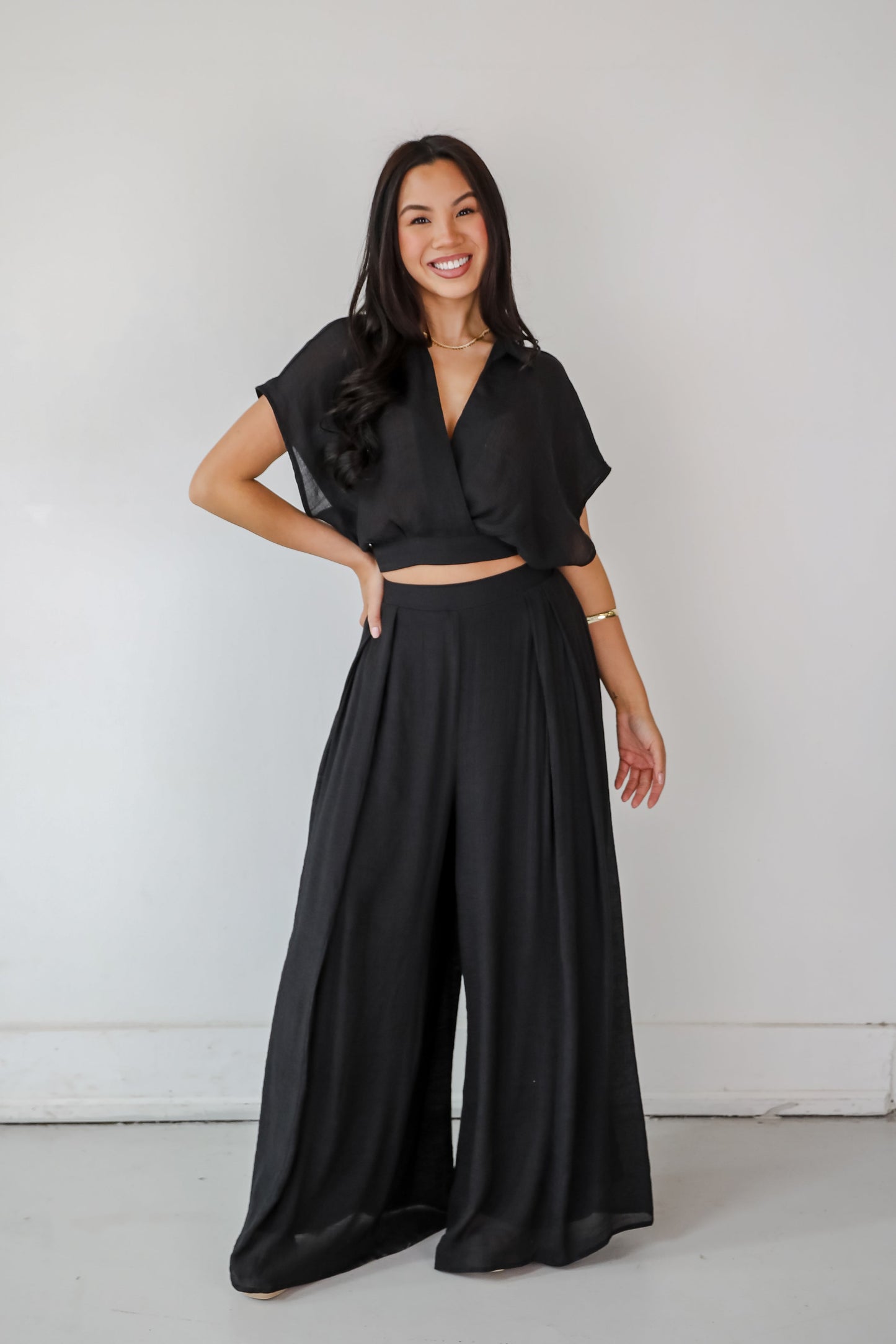 Delightful Direction Black Wide Leg Pants - DU DEAL