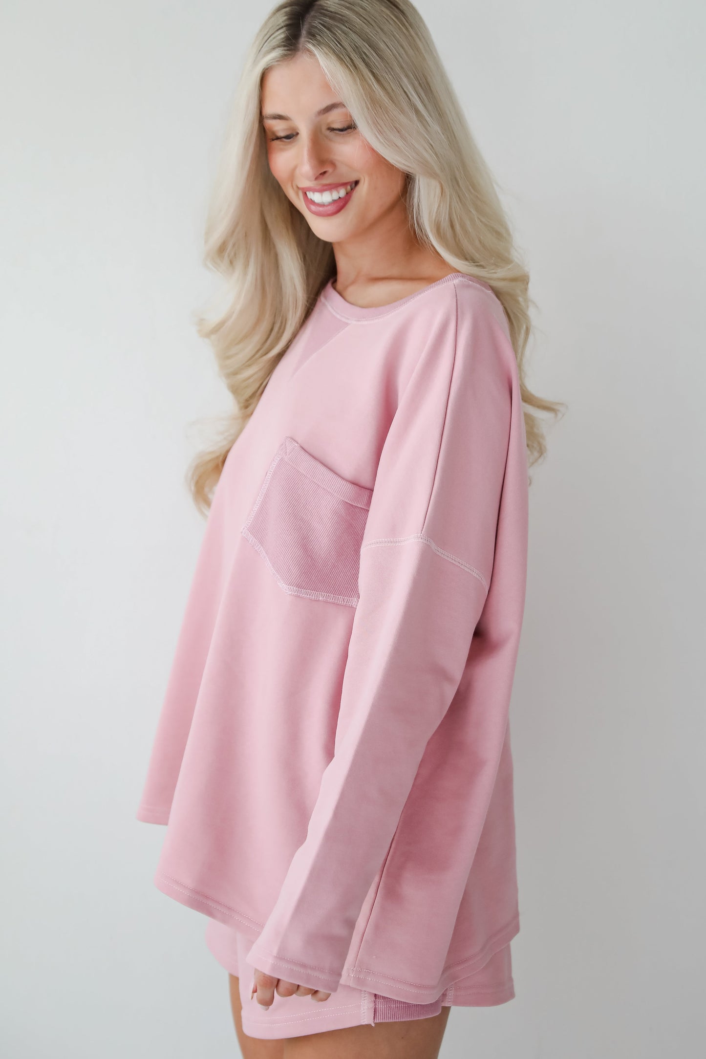 Relaxing Perfection Blush Long Sleeve Top