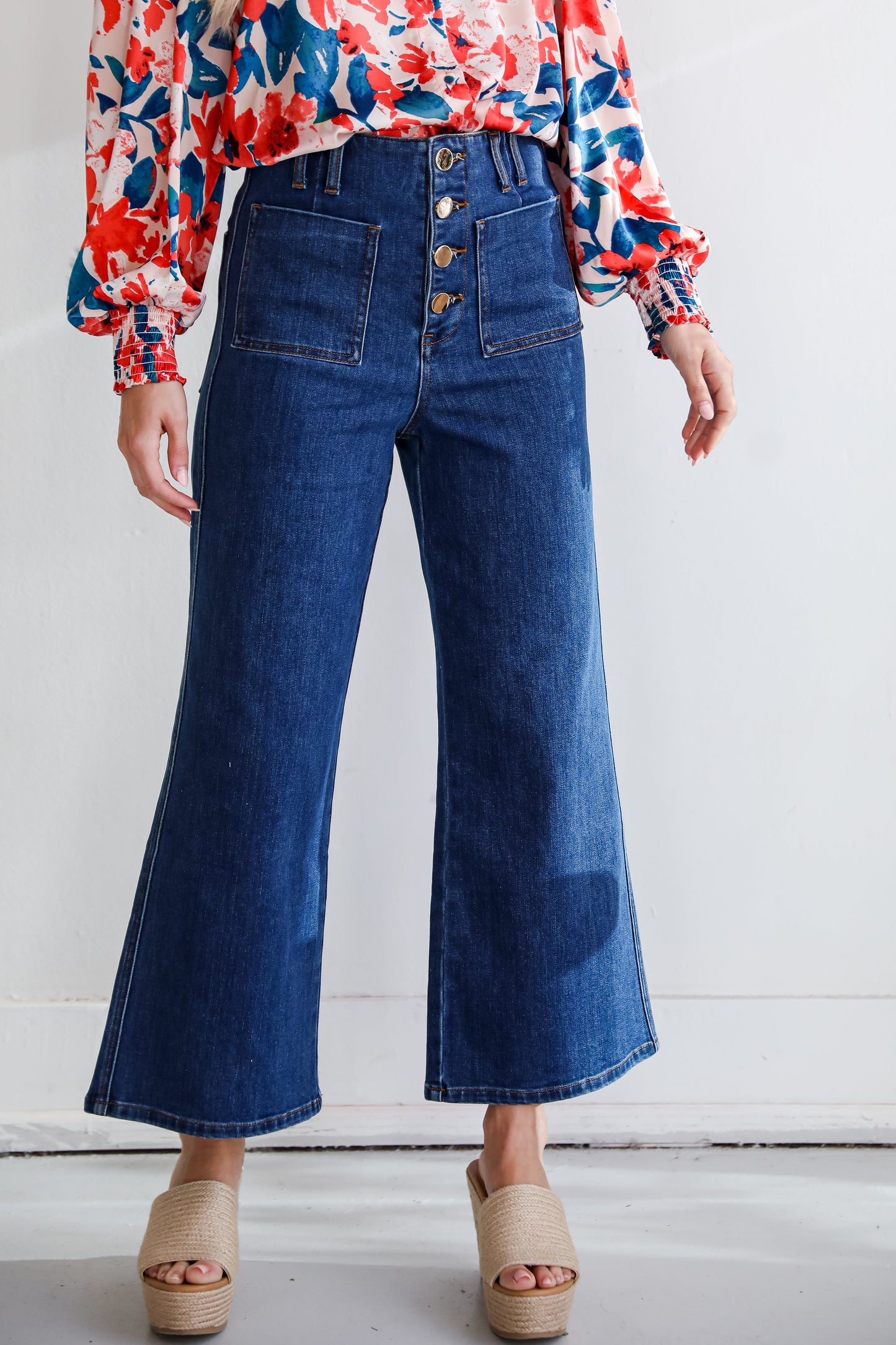FINAL SALE - Annie Dark Wash Wide Leg Jeans
