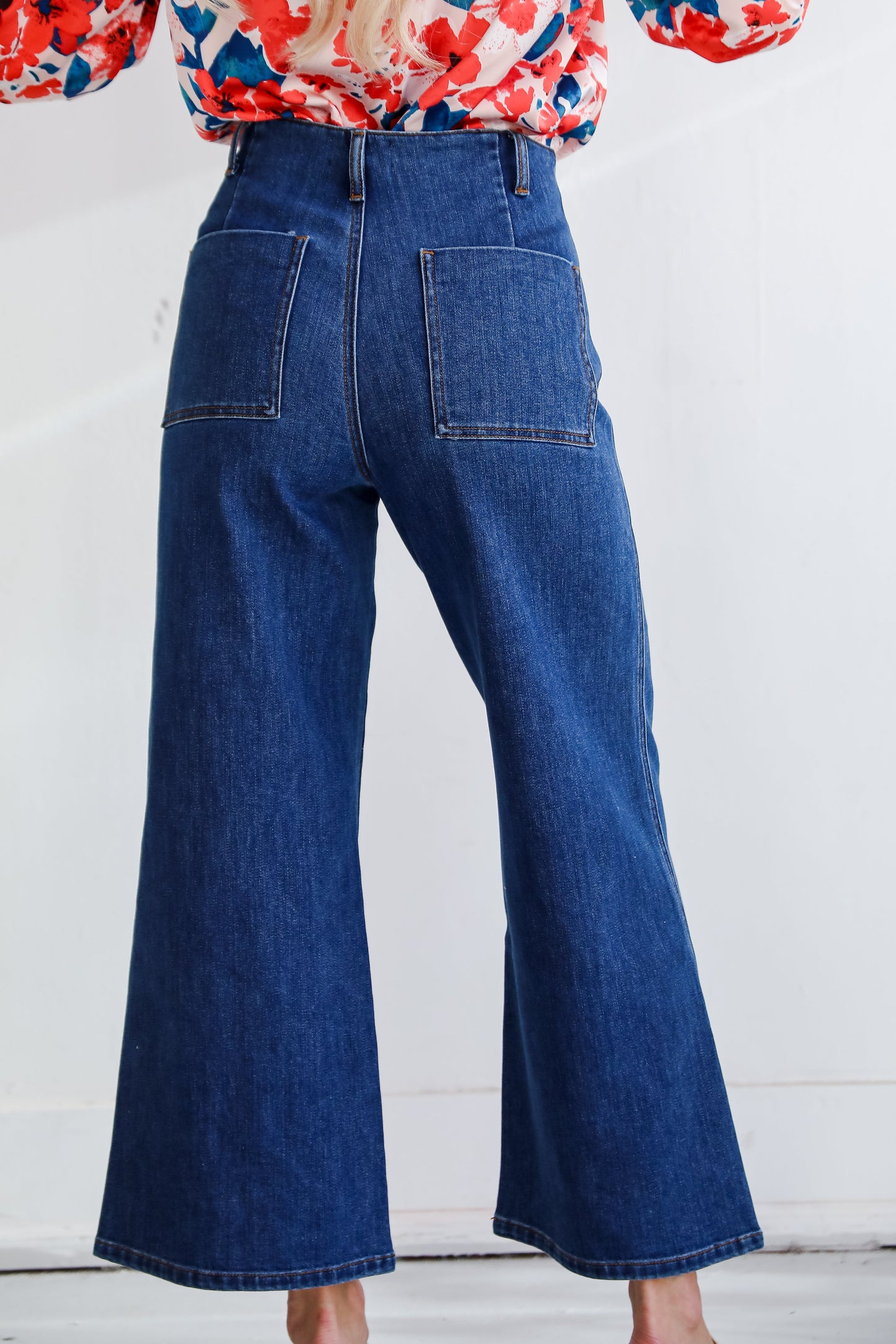 FINAL SALE - Annie Dark Wash Wide Leg Jeans