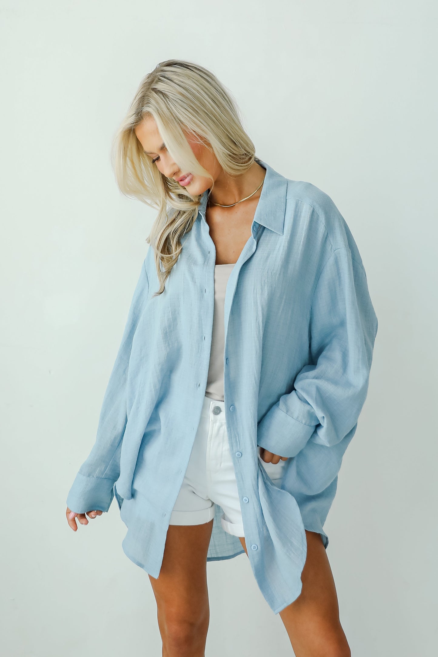Allison Oversized Button-Up Blouse