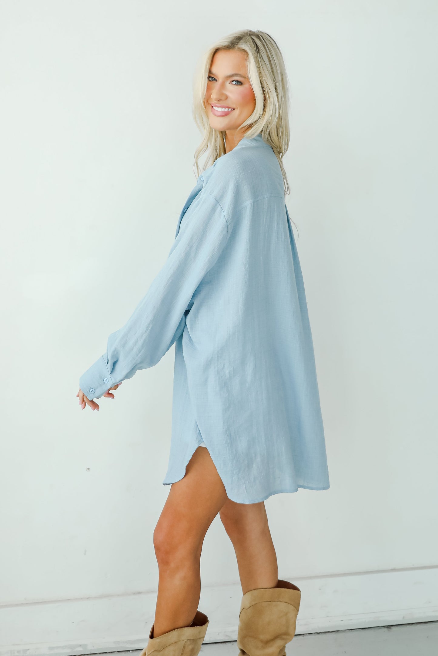 Allison Oversized Button-Up Blouse