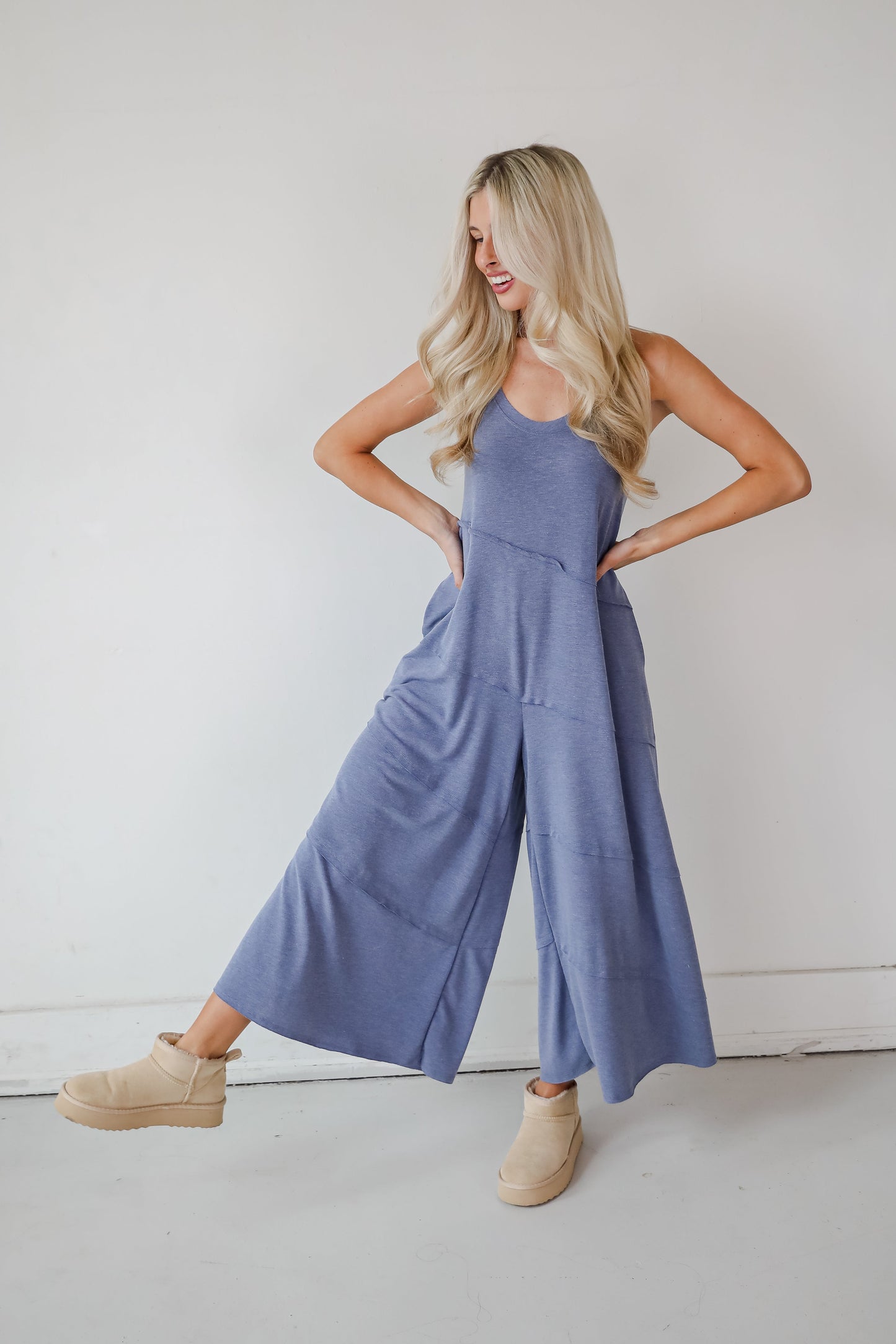 Favorite Impression Denim Wide Leg Jumpsuit