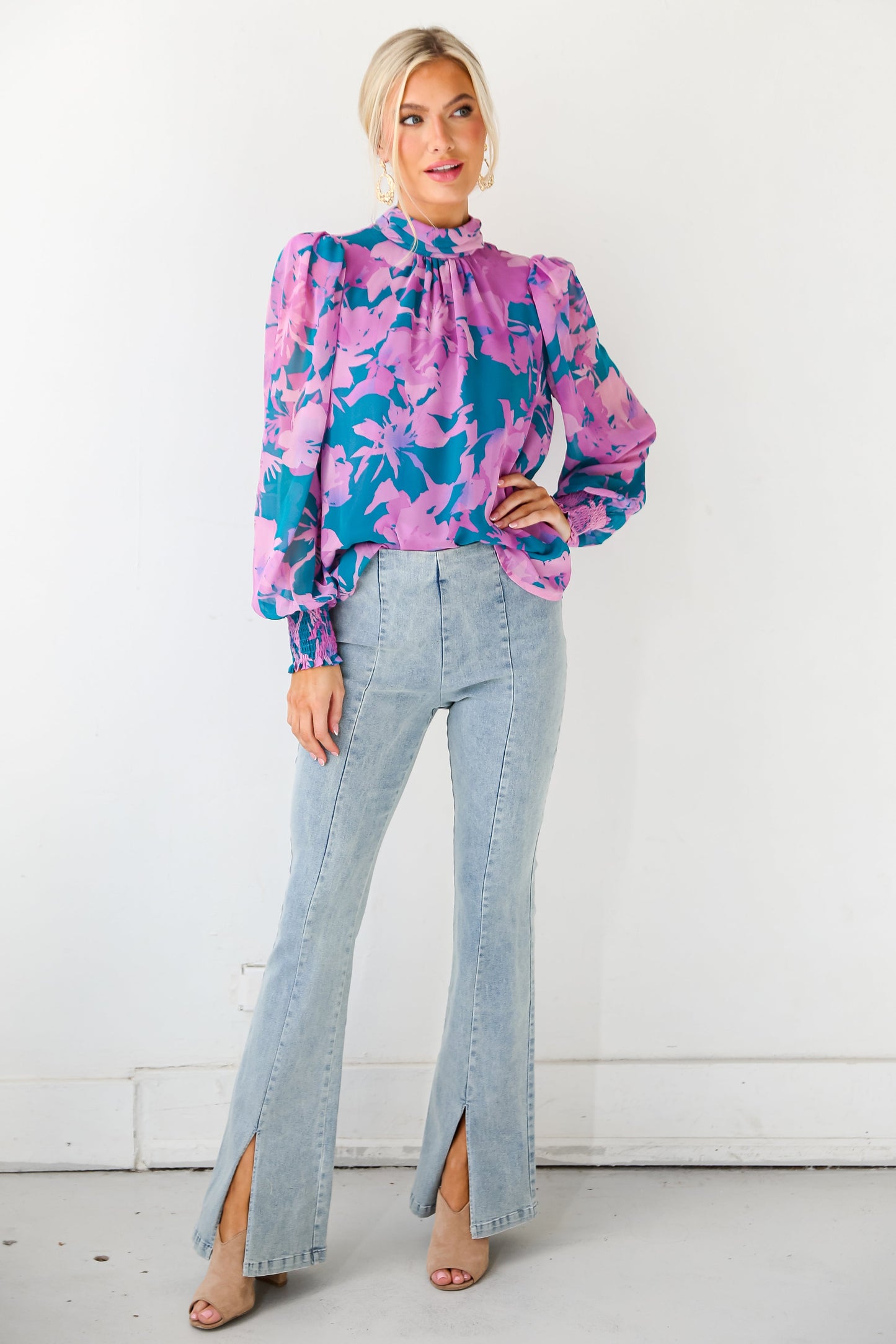 FINAL SALE - Skilled Sweetie Light Wash Flare Jeans