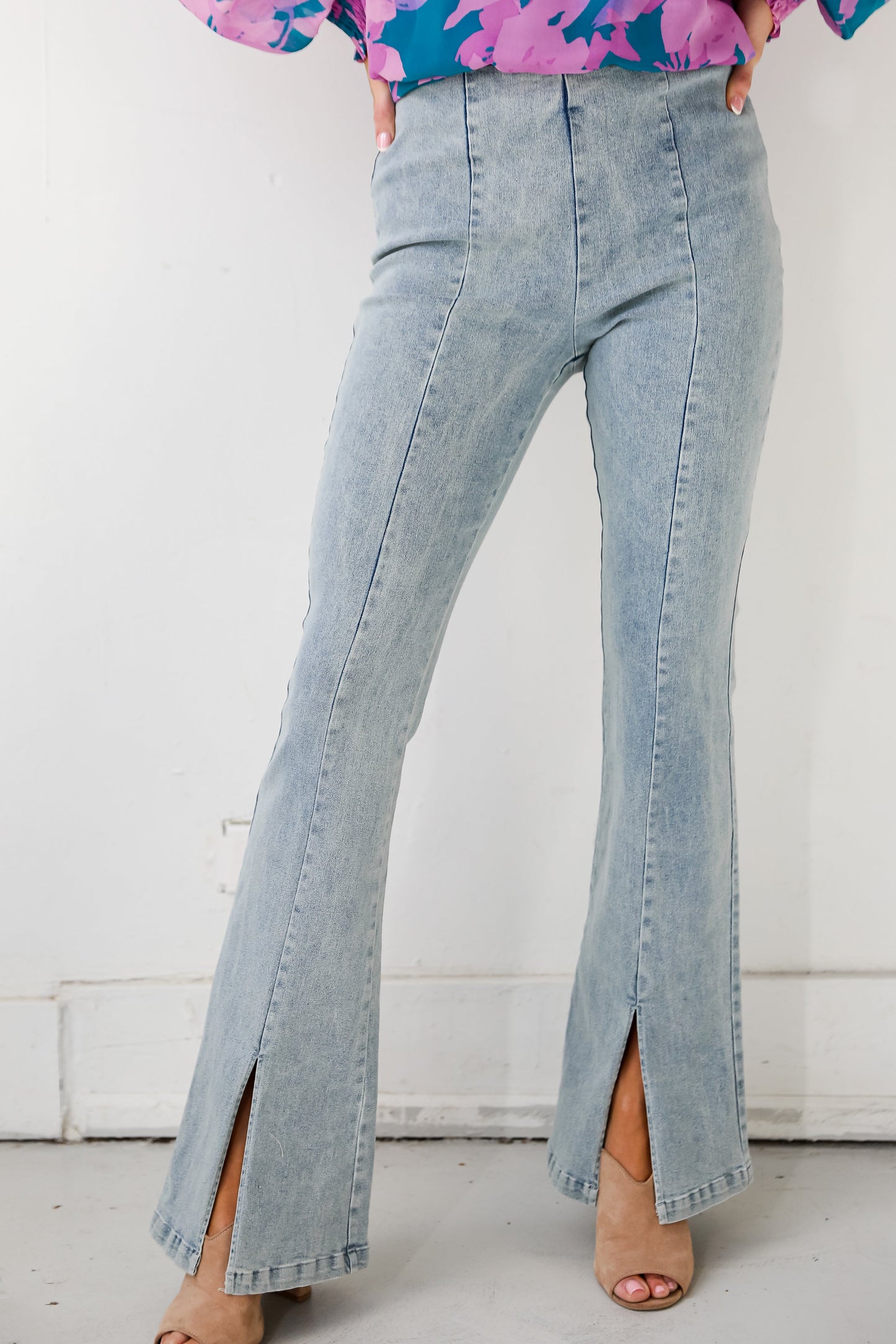 FINAL SALE - Skilled Sweetie Light Wash Flare Jeans
