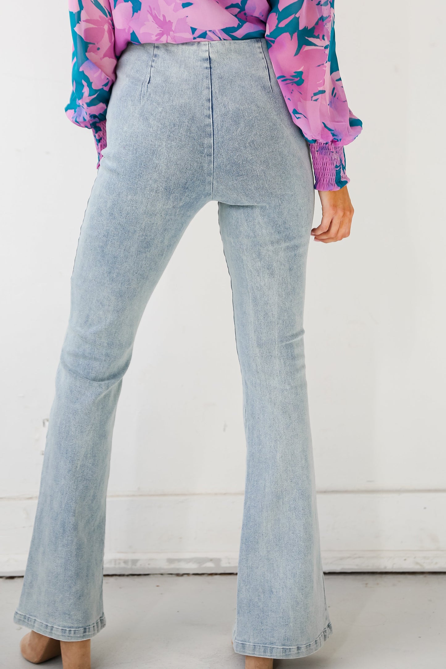 FINAL SALE - Skilled Sweetie Light Wash Flare Jeans