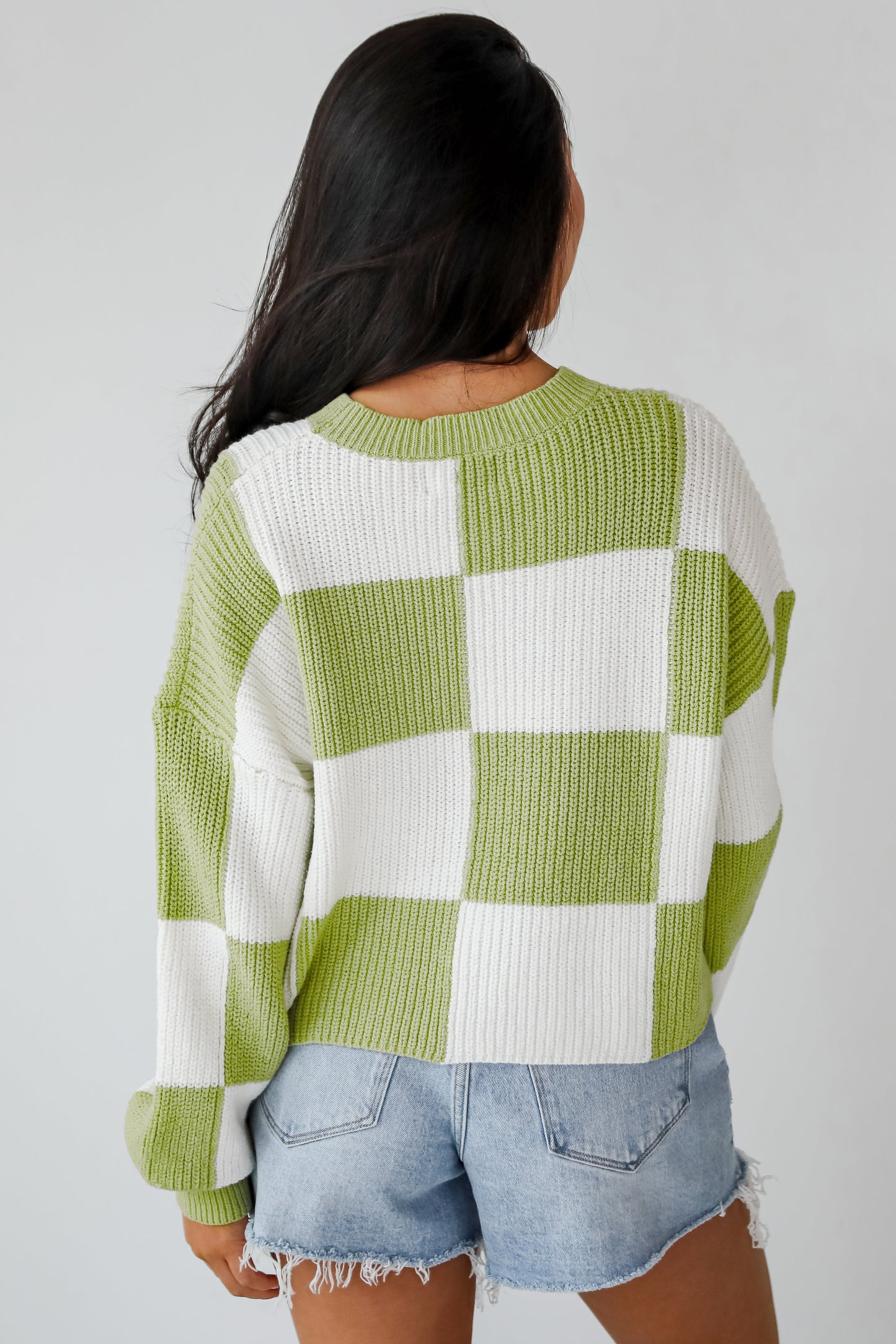 Precisely Adorable Checkered Sweater