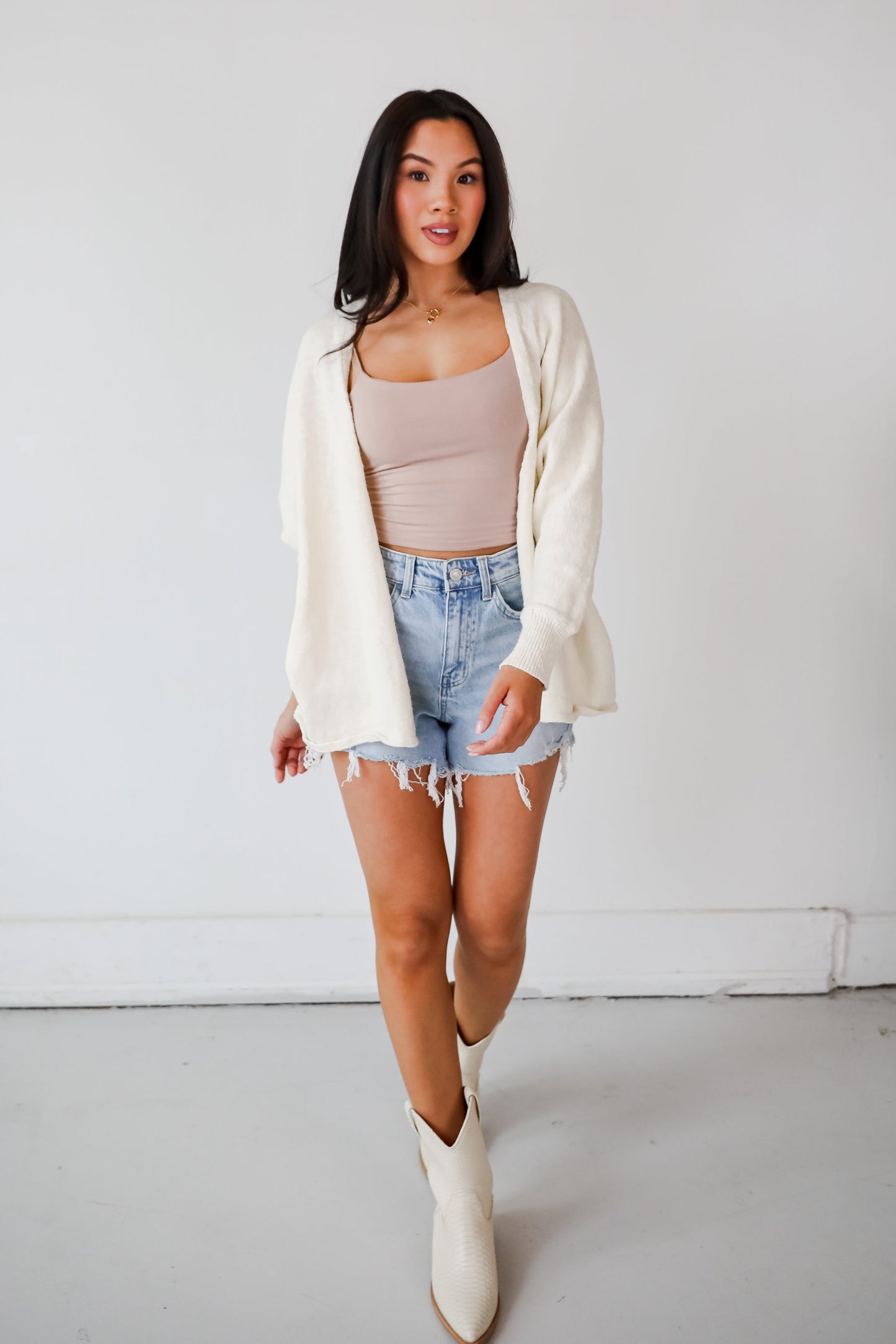 Easygoing Coziness Ivory Cardigan