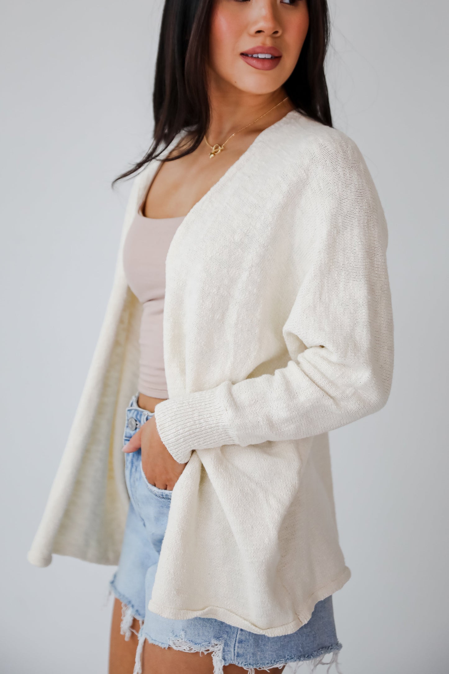 Easygoing Coziness Ivory Cardigan