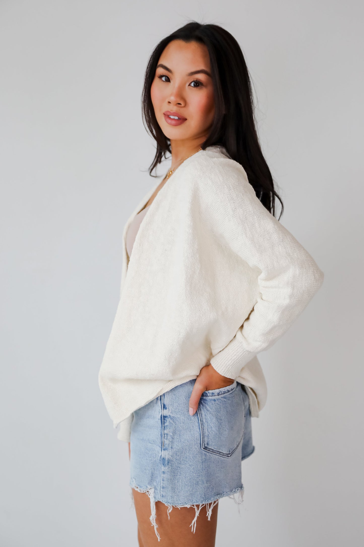 Easygoing Coziness Ivory Cardigan
