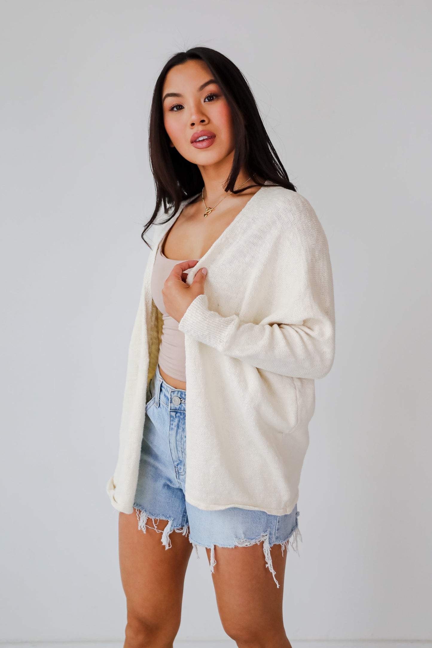 Easygoing Coziness Ivory Cardigan