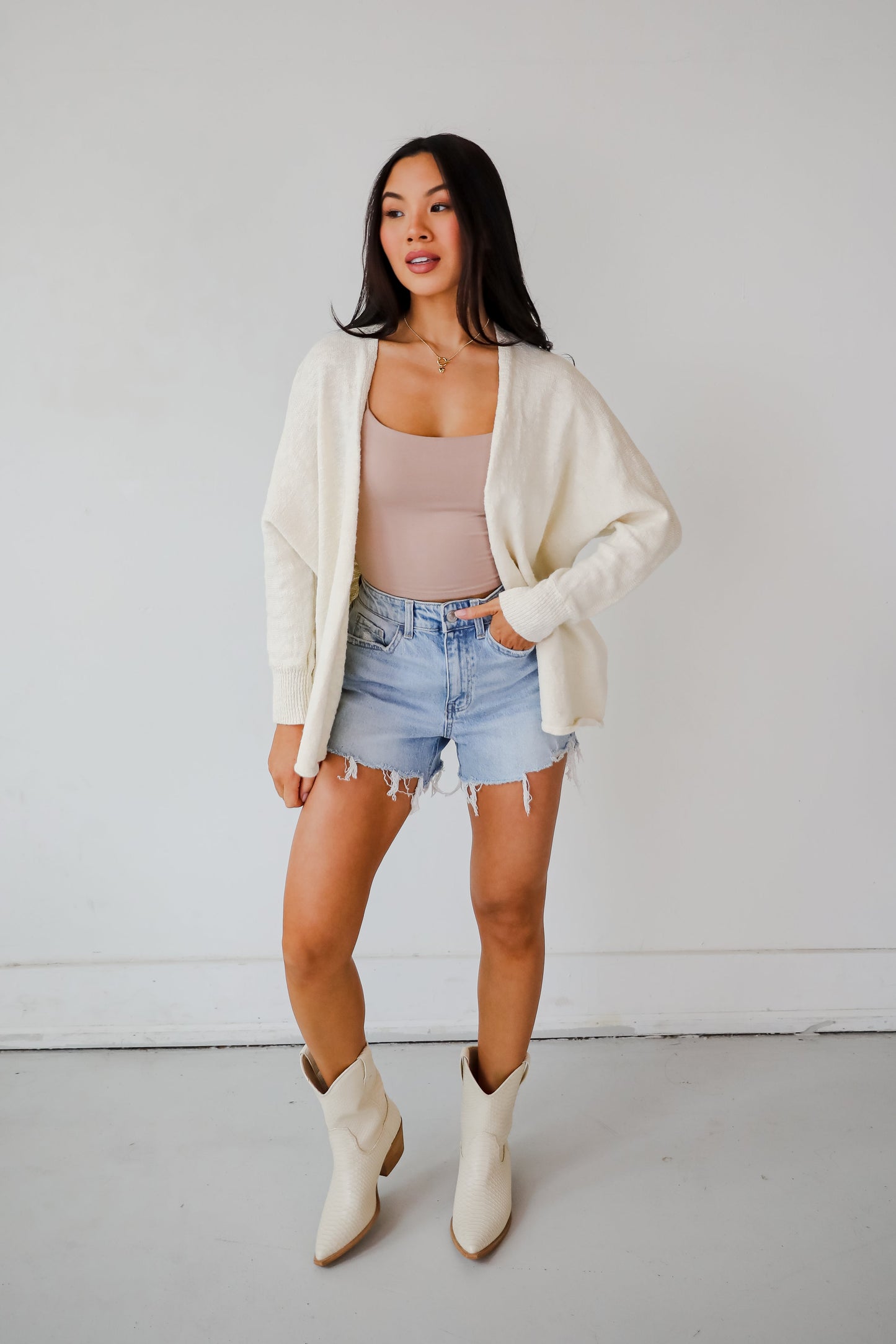 Easygoing Coziness Ivory Cardigan