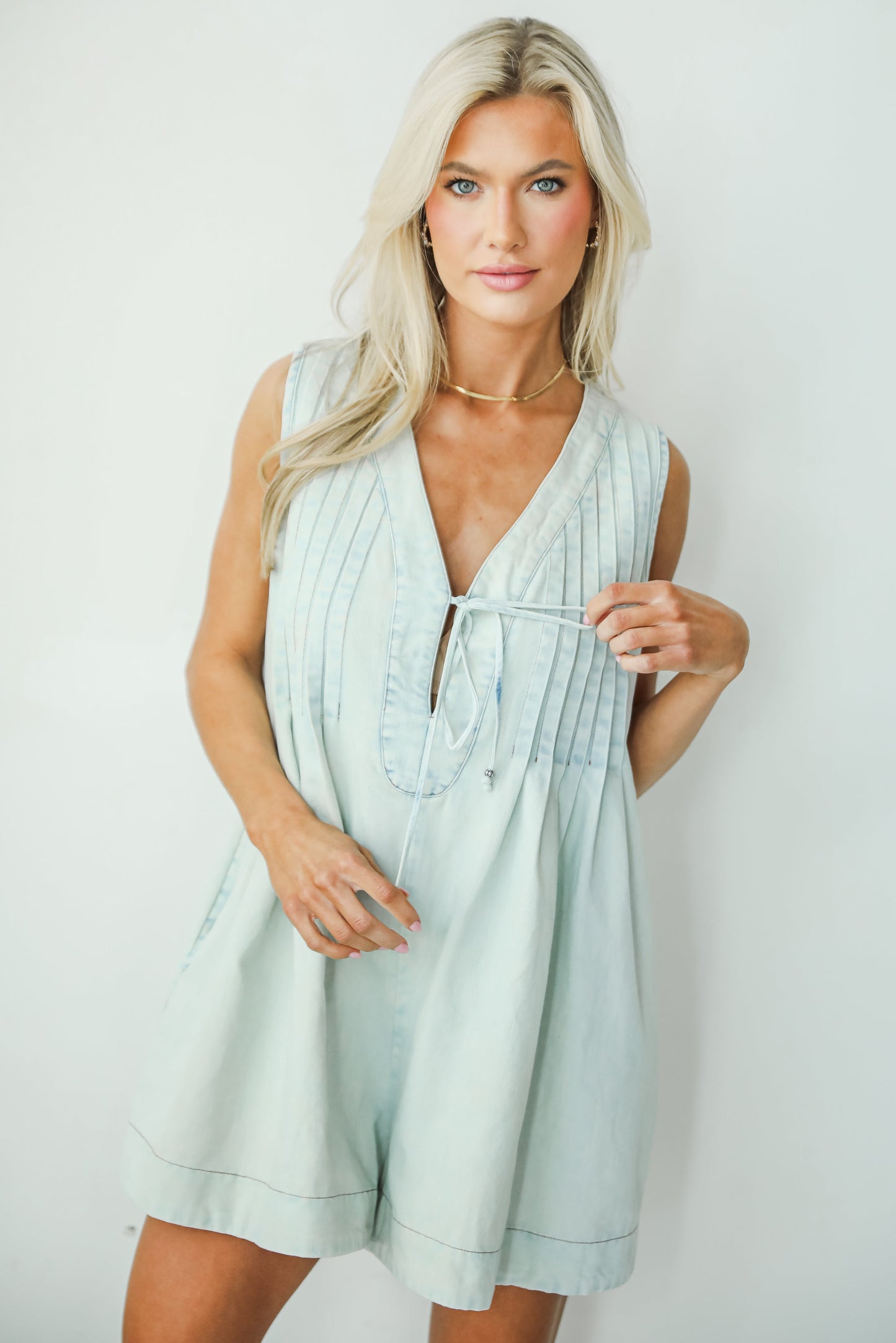 Precious Look Denim Romper