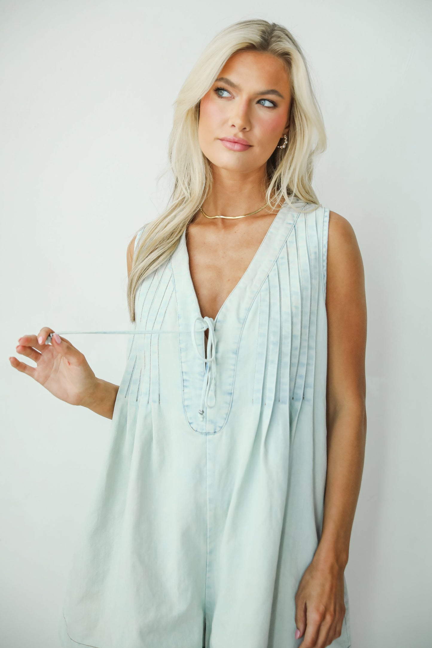 Precious Look Denim Romper