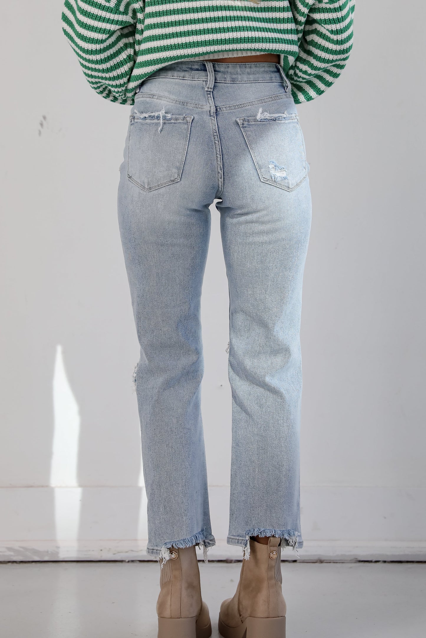 Jodie Light Wash Distressed 90s Vintage Dad Jeans