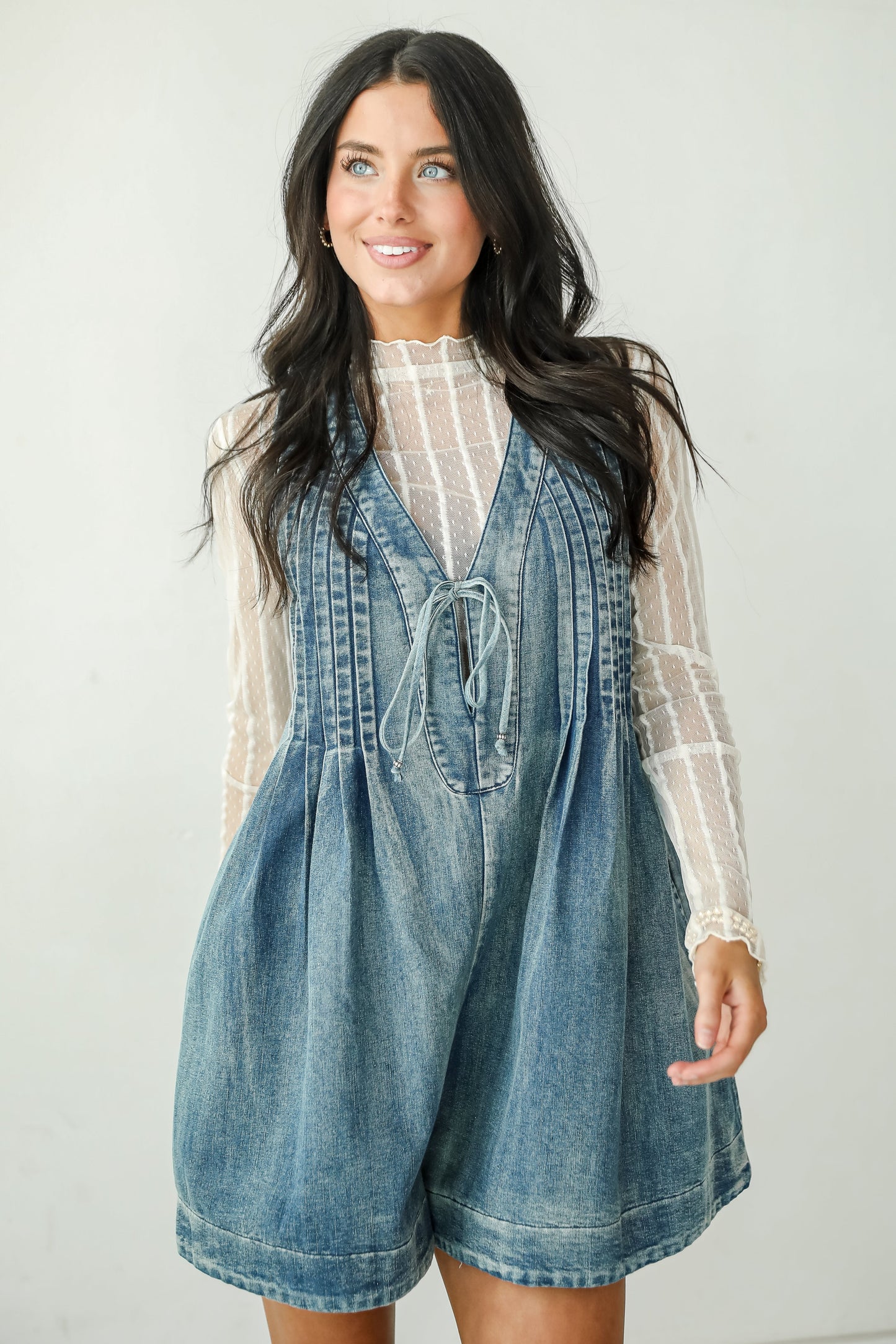 Precious Look Denim Romper