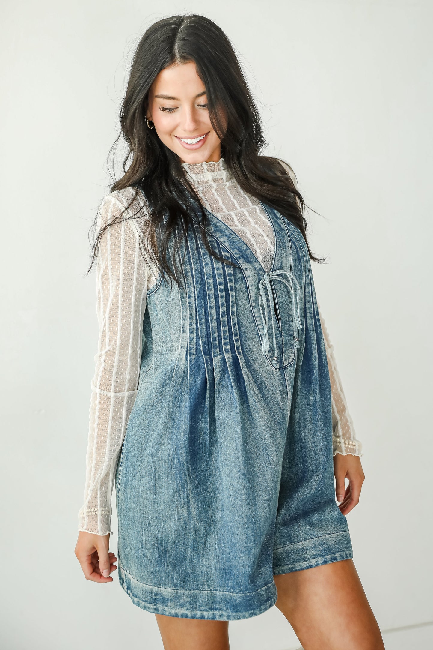 Precious Look Denim Romper